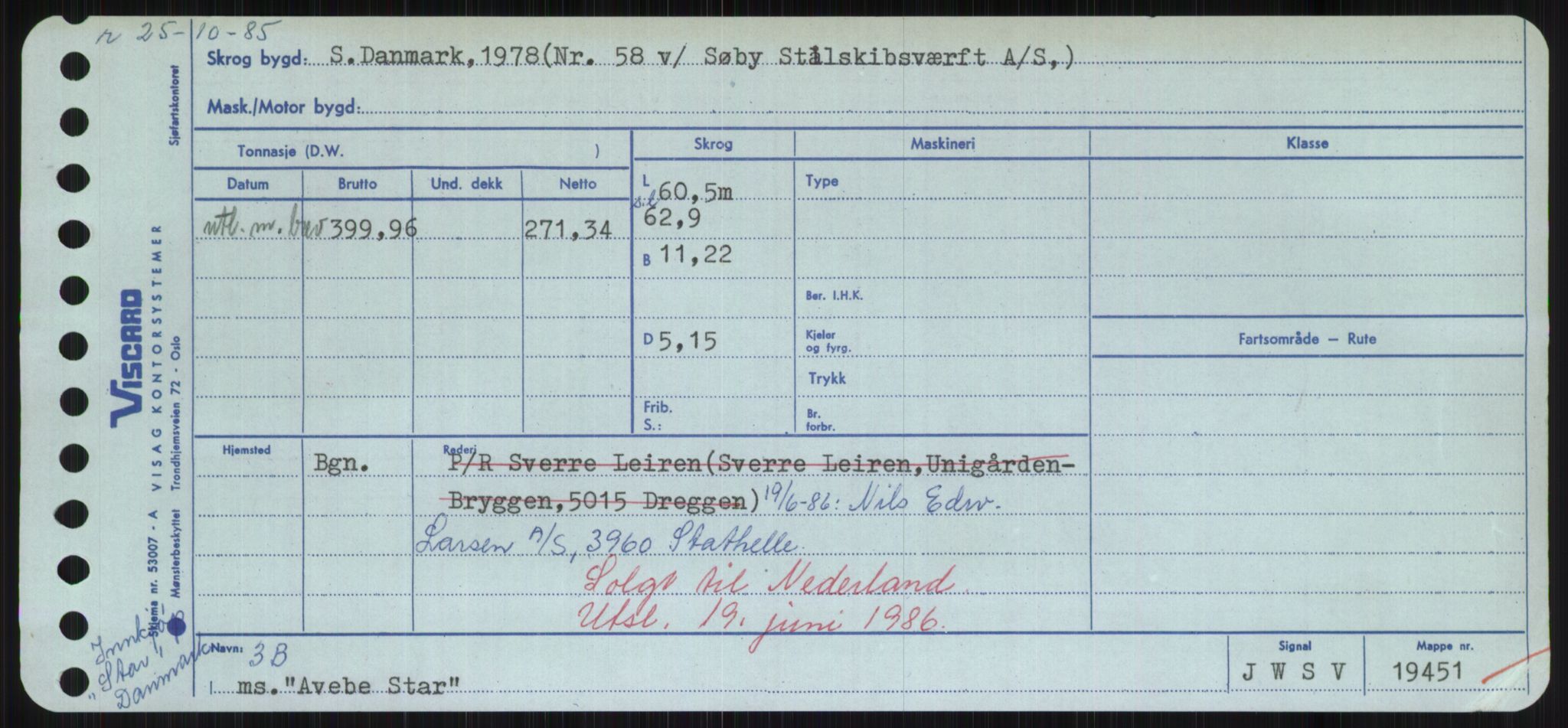 Sjøfartsdirektoratet med forløpere, Skipsmålingen, RA/S-1627/H/Hd/L0002: Fartøy, Apa-Axe, p. 531