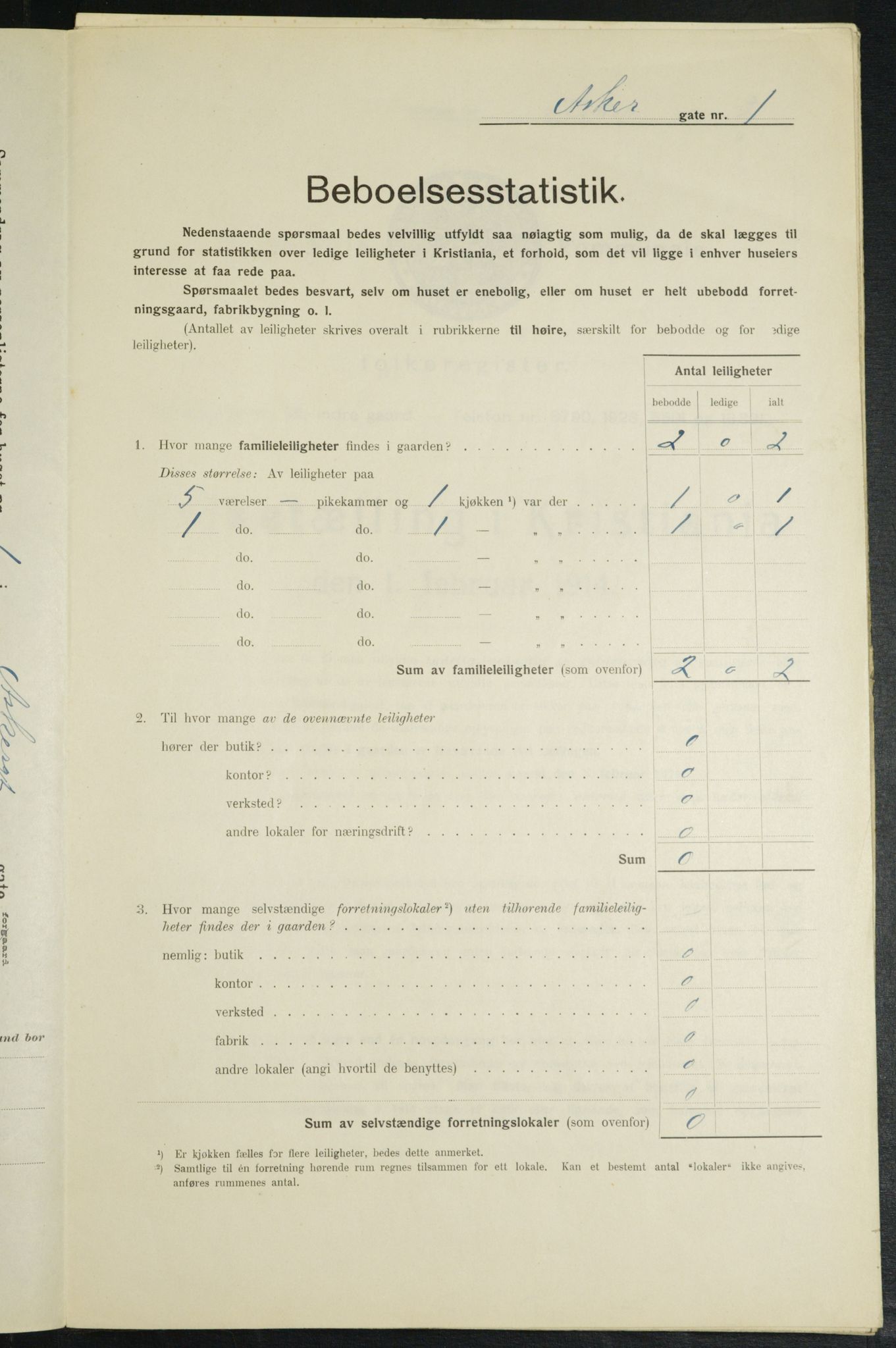 OBA, Municipal Census 1914 for Kristiania, 1914, p. 2509