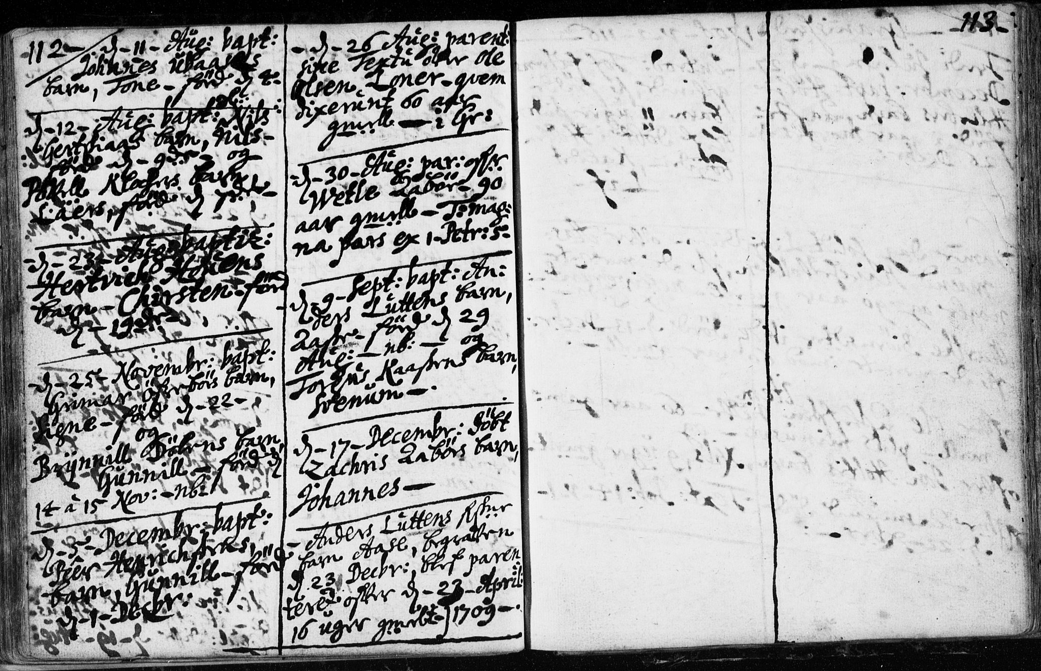 Hjartdal kirkebøker, AV/SAKO-A-270/F/Fa/L0001: Parish register (official) no. I 1, 1685-1714, p. 112-113