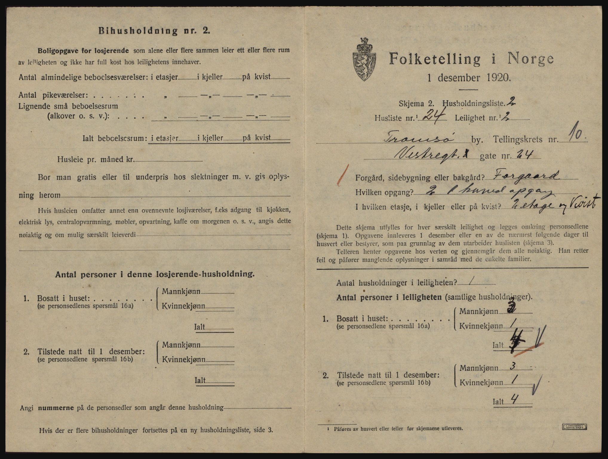 SATØ, 1920 census for Tromsø, 1920, p. 5273