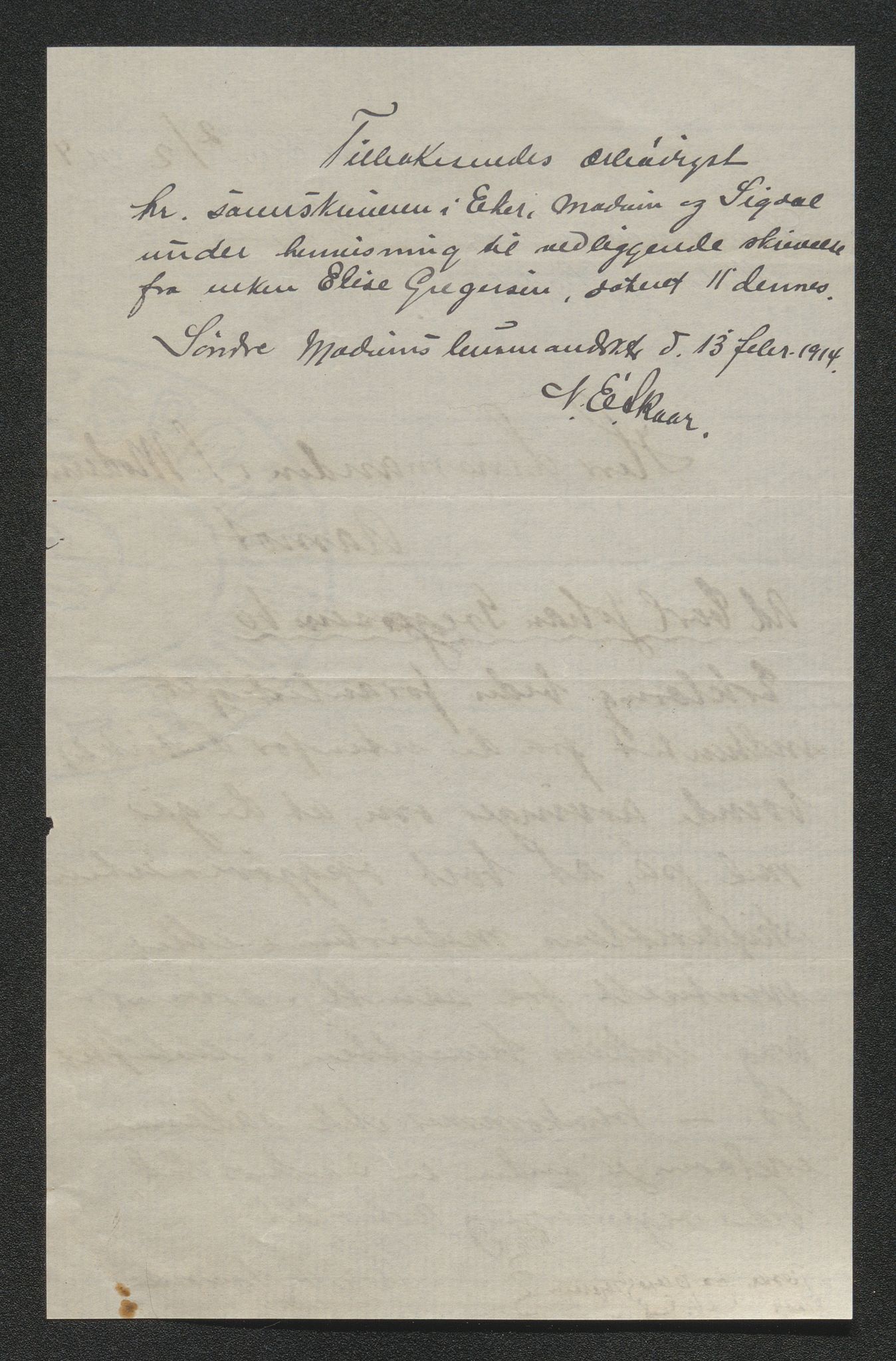 Eiker, Modum og Sigdal sorenskriveri, AV/SAKO-A-123/H/Ha/Hab/L0037: Dødsfallsmeldinger, 1914-1915, p. 179