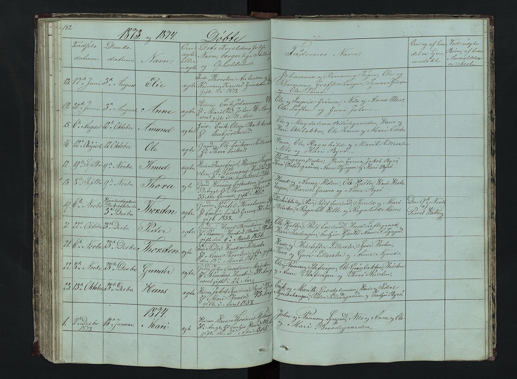 Lom prestekontor, SAH/PREST-070/L/L0014: Parish register (copy) no. 14, 1845-1876, p. 182-183