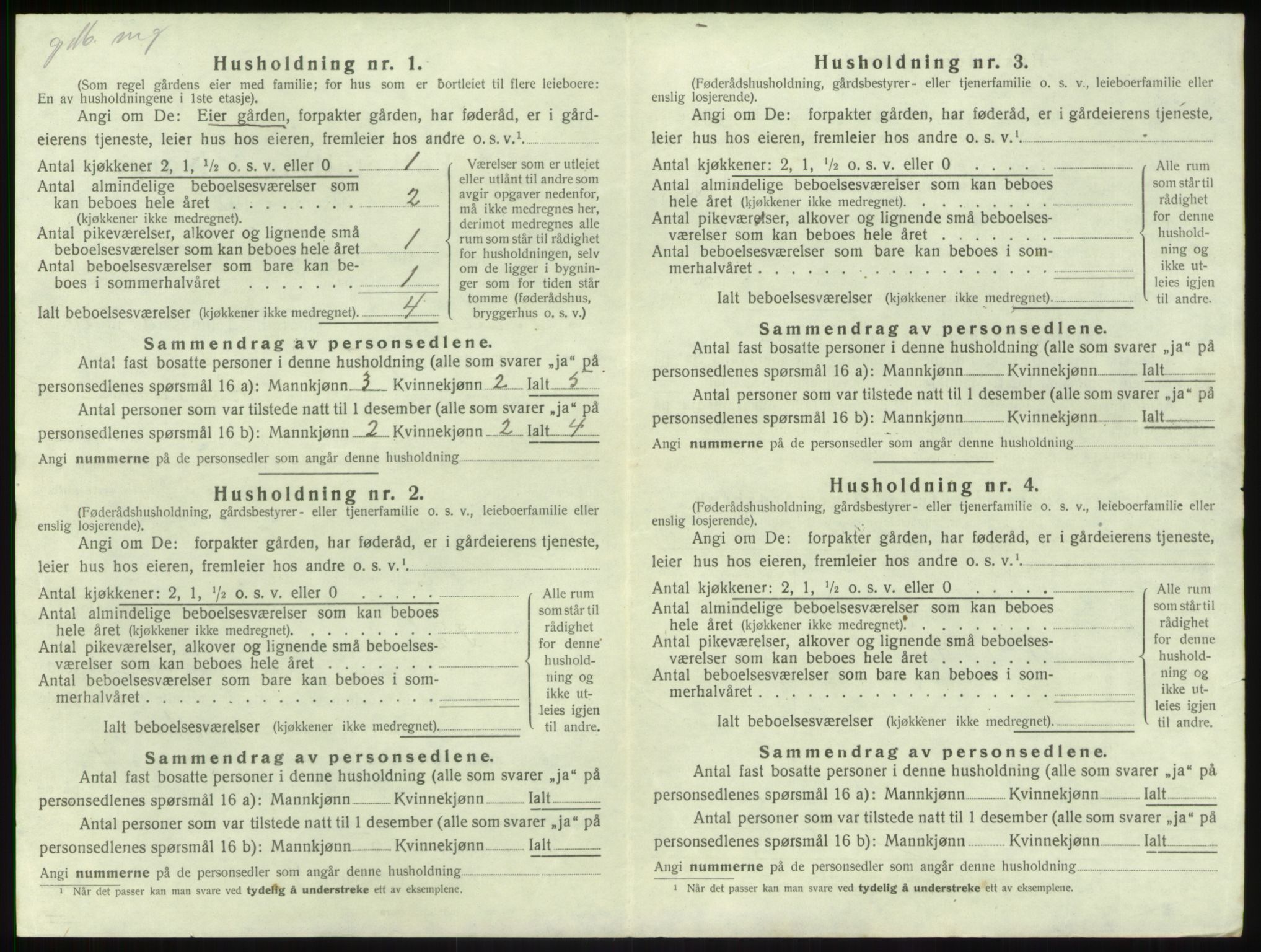 SAB, 1920 census for Balestrand, 1920, p. 781