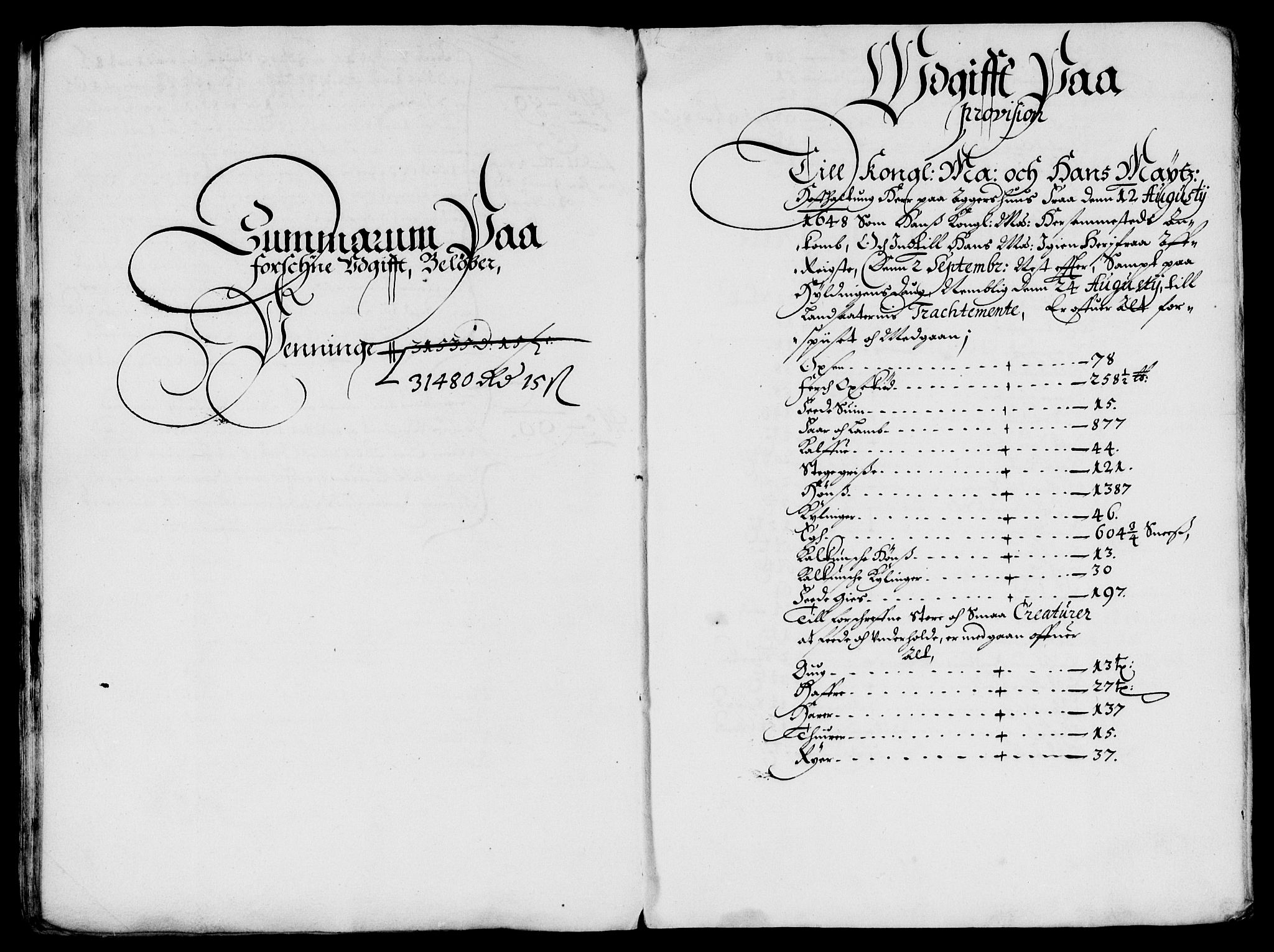 Rentekammeret inntil 1814, Reviderte regnskaper, Lensregnskaper, AV/RA-EA-5023/R/Rb/Rba/L0195: Akershus len, 1648