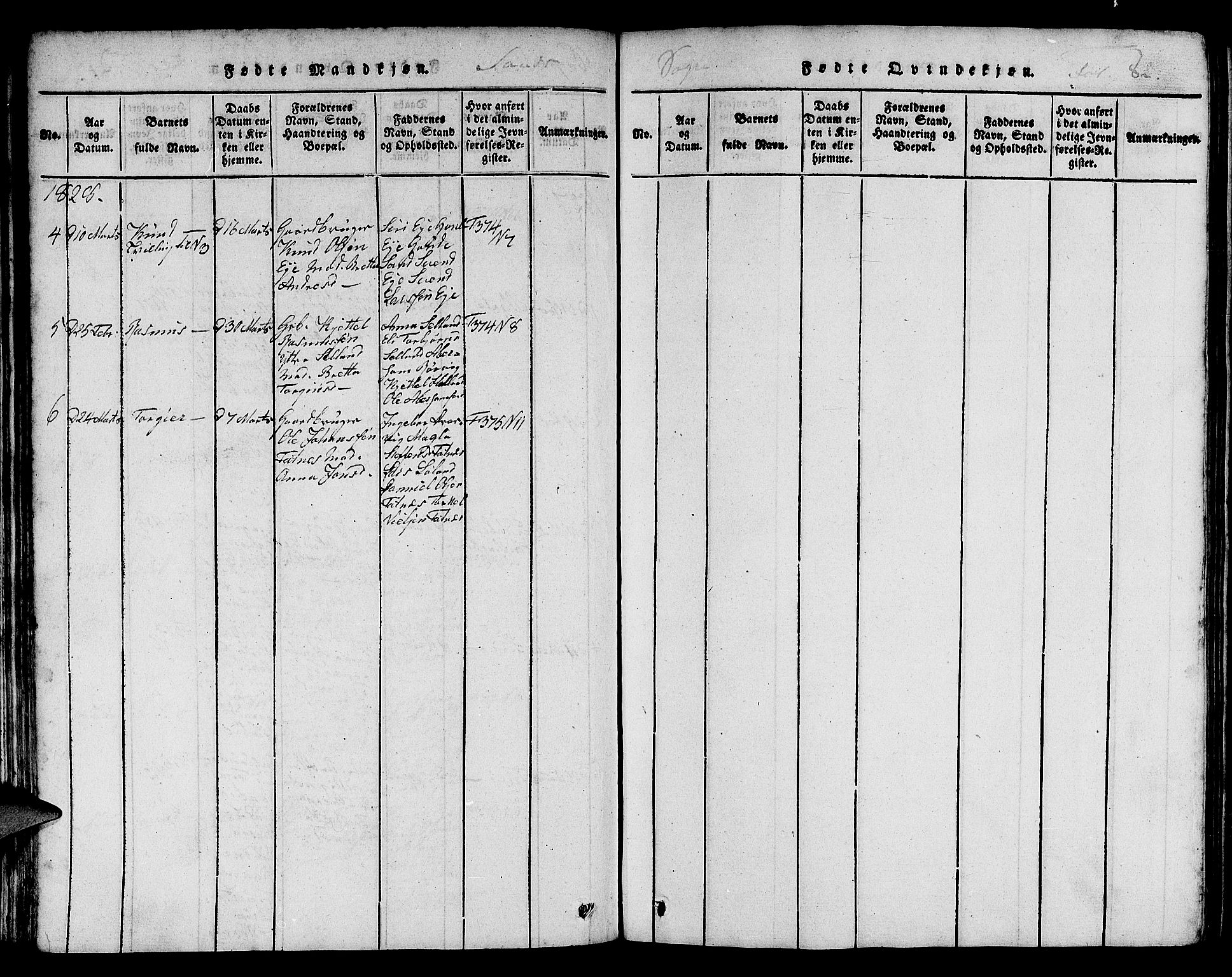 Jelsa sokneprestkontor, AV/SAST-A-101842/01/V: Parish register (copy) no. B 1 /2, 1816-1828, p. 82