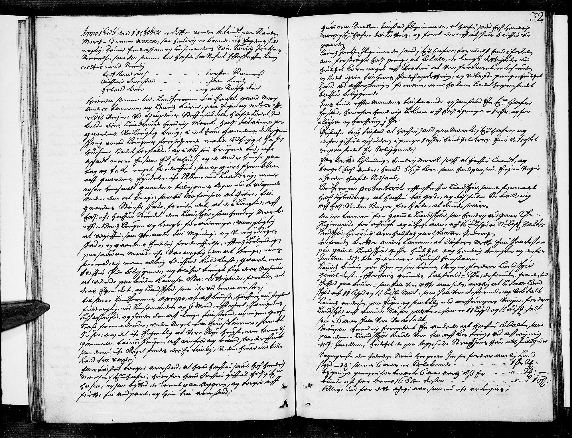 Follo sorenskriveri, AV/SAO-A-10274/F/Fb/Fba/L0021: Tingbok, 1686-1687, p. 31b-32a