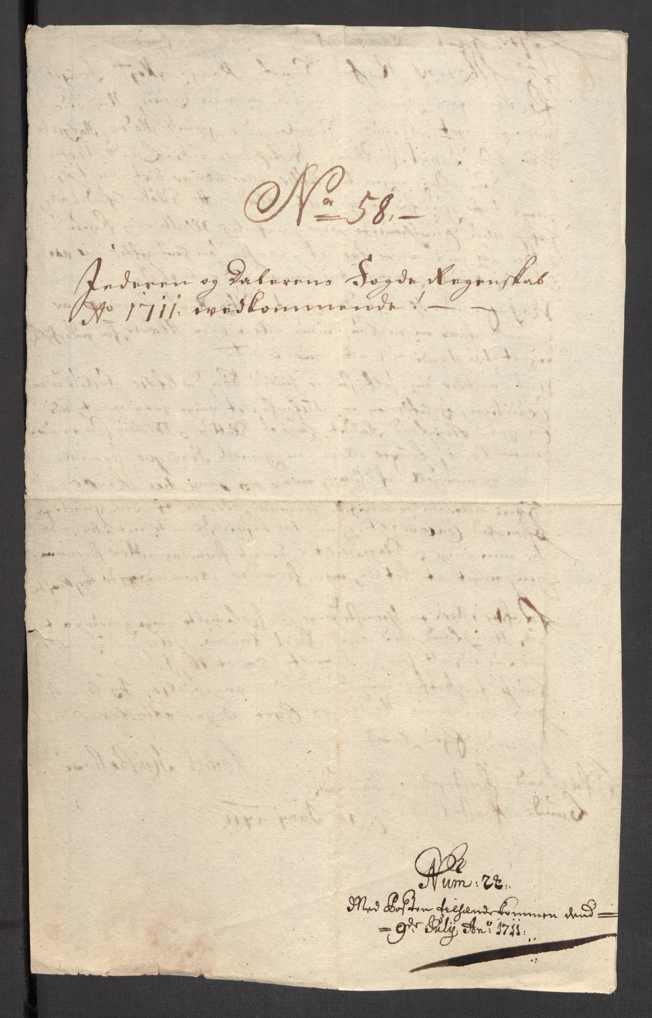 Rentekammeret inntil 1814, Reviderte regnskaper, Fogderegnskap, AV/RA-EA-4092/R46/L2735: Fogderegnskap Jæren og Dalane, 1711, p. 450