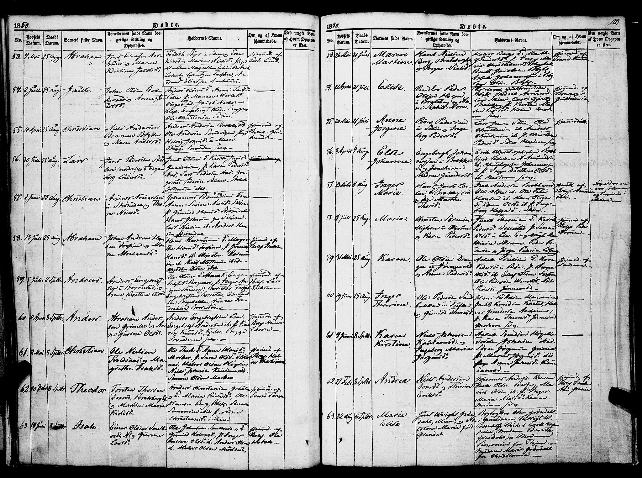 Gjerpen kirkebøker, AV/SAKO-A-265/F/Fa/L0007a: Parish register (official) no. I 7A, 1834-1857, p. 120