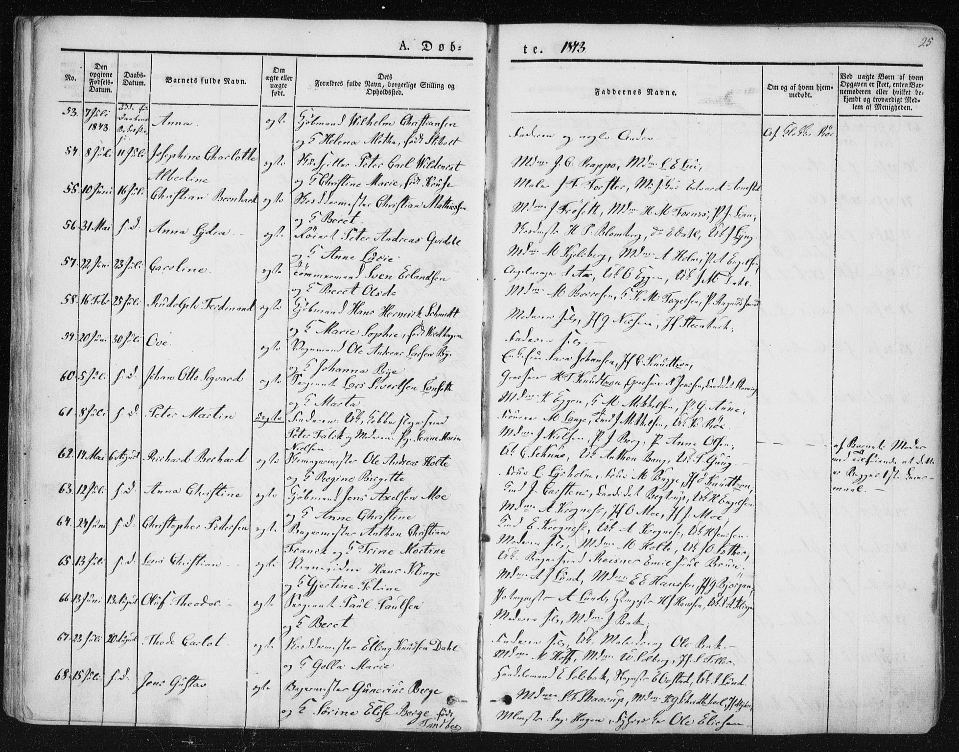 Ministerialprotokoller, klokkerbøker og fødselsregistre - Sør-Trøndelag, SAT/A-1456/602/L0110: Parish register (official) no. 602A08, 1840-1854, p. 25