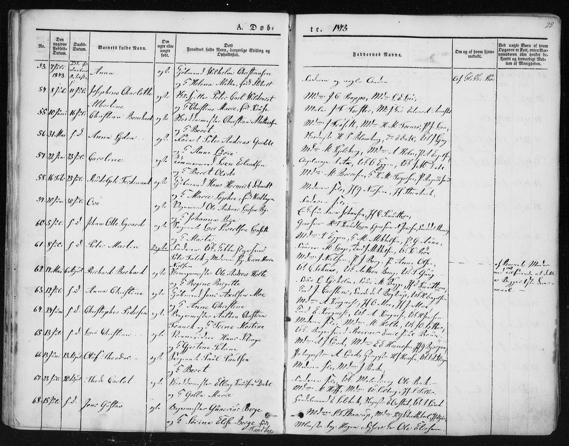 Ministerialprotokoller, klokkerbøker og fødselsregistre - Sør-Trøndelag, AV/SAT-A-1456/602/L0110: Parish register (official) no. 602A08, 1840-1854, p. 25