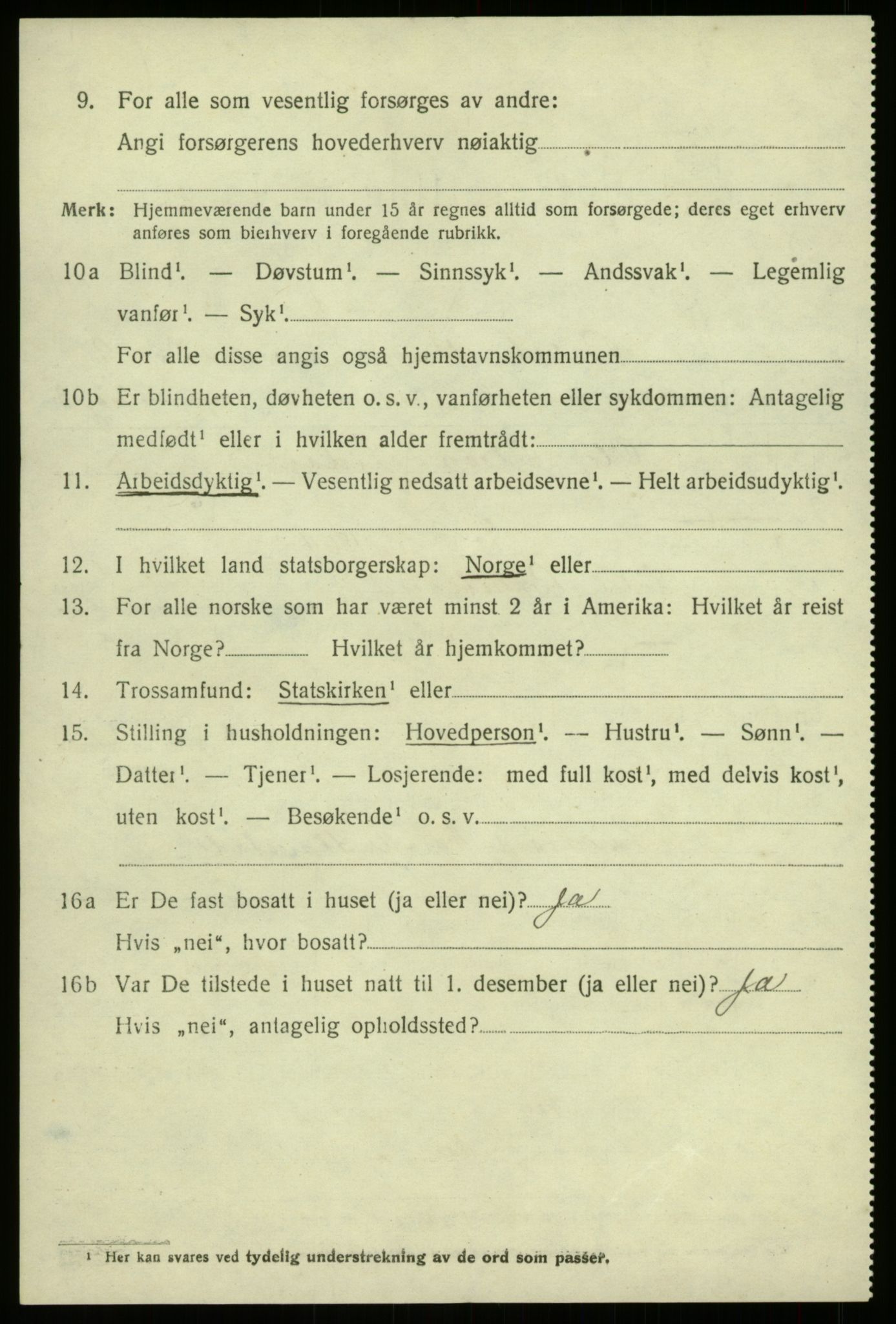 SAB, 1920 census for Balestrand, 1920, p. 4631