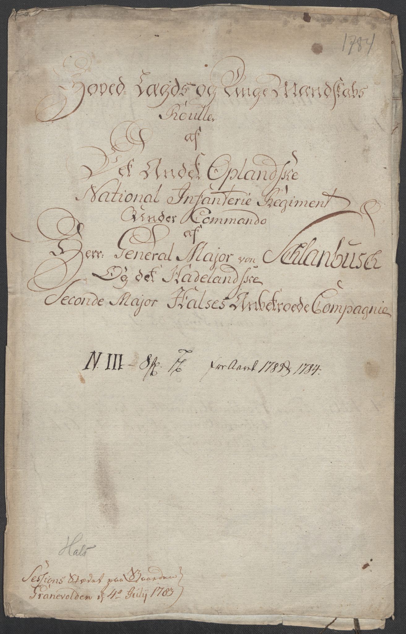 Generalitets- og kommissariatskollegiet, Det kongelige norske kommissariatskollegium, RA/EA-5420/E/Eh/L0001b: Diverse, 1659-1807, p. 78