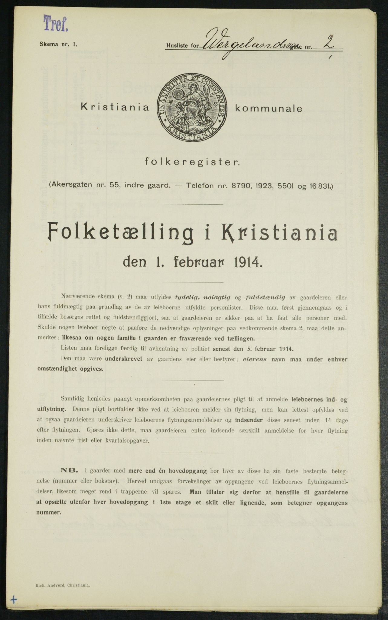 OBA, Municipal Census 1914 for Kristiania, 1914, p. 128774