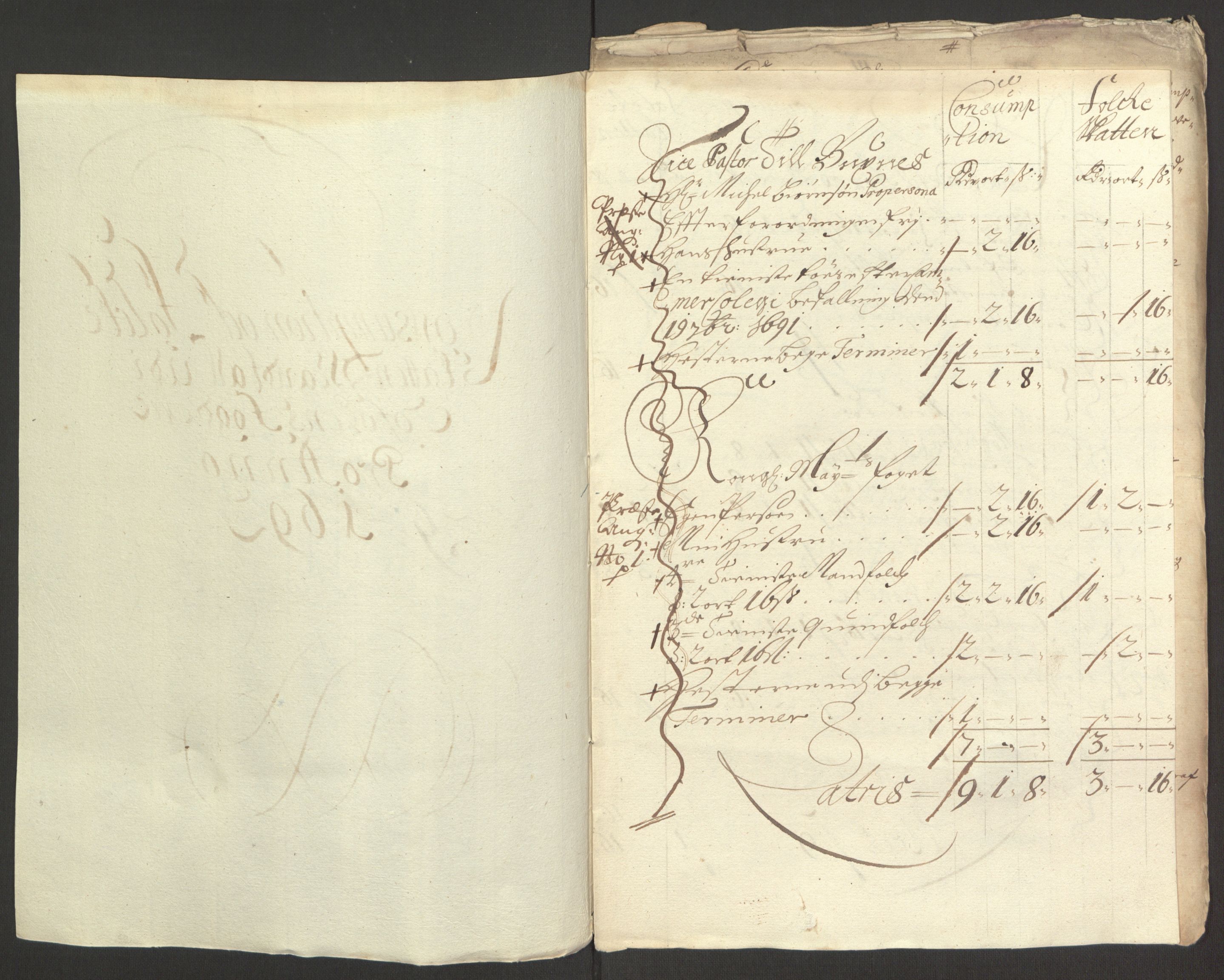 Rentekammeret inntil 1814, Reviderte regnskaper, Fogderegnskap, RA/EA-4092/R67/L4675: Fogderegnskap Vesterålen, Andenes og Lofoten, 1691-1693, p. 174