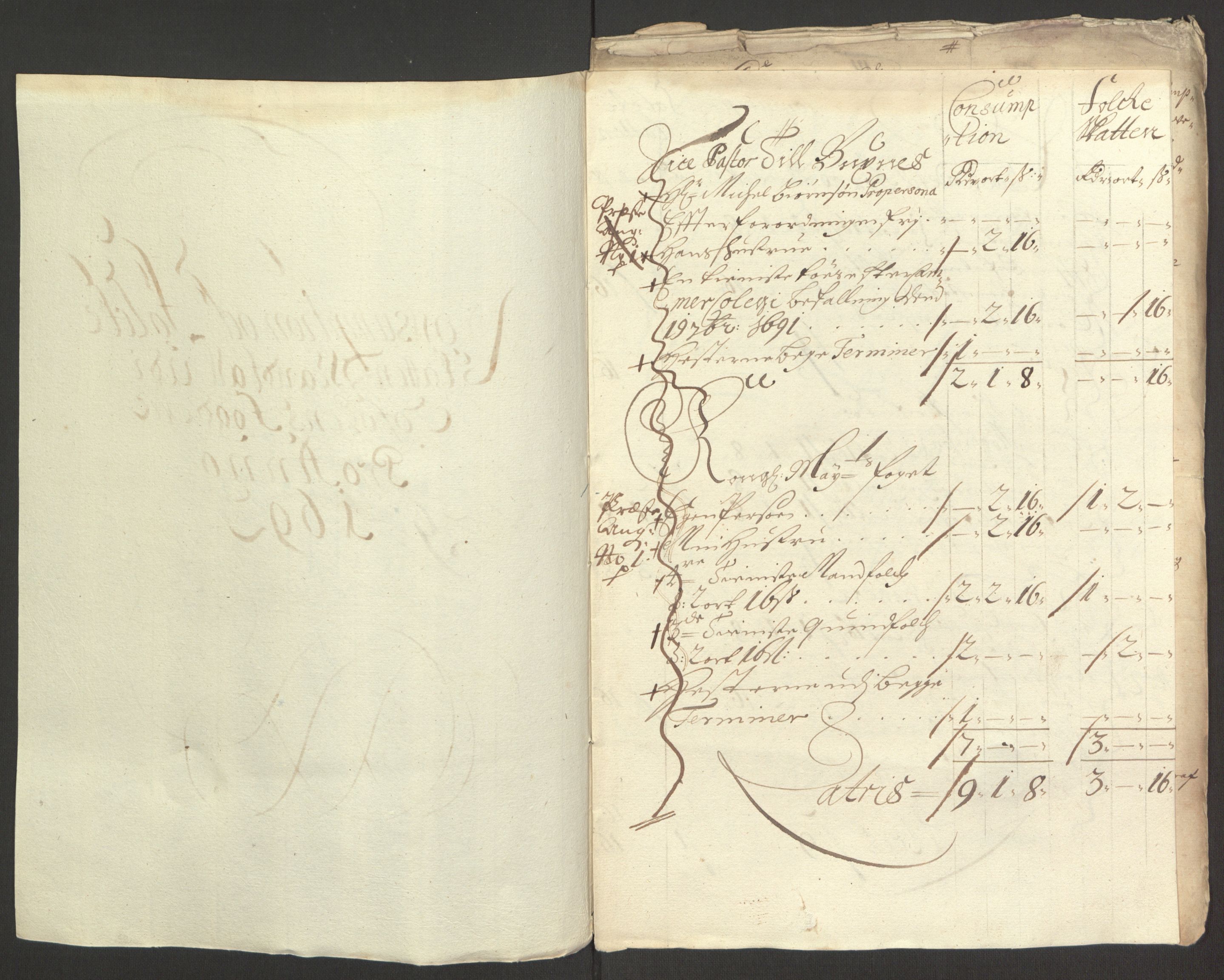 Rentekammeret inntil 1814, Reviderte regnskaper, Fogderegnskap, AV/RA-EA-4092/R67/L4675: Fogderegnskap Vesterålen, Andenes og Lofoten, 1691-1693, p. 174