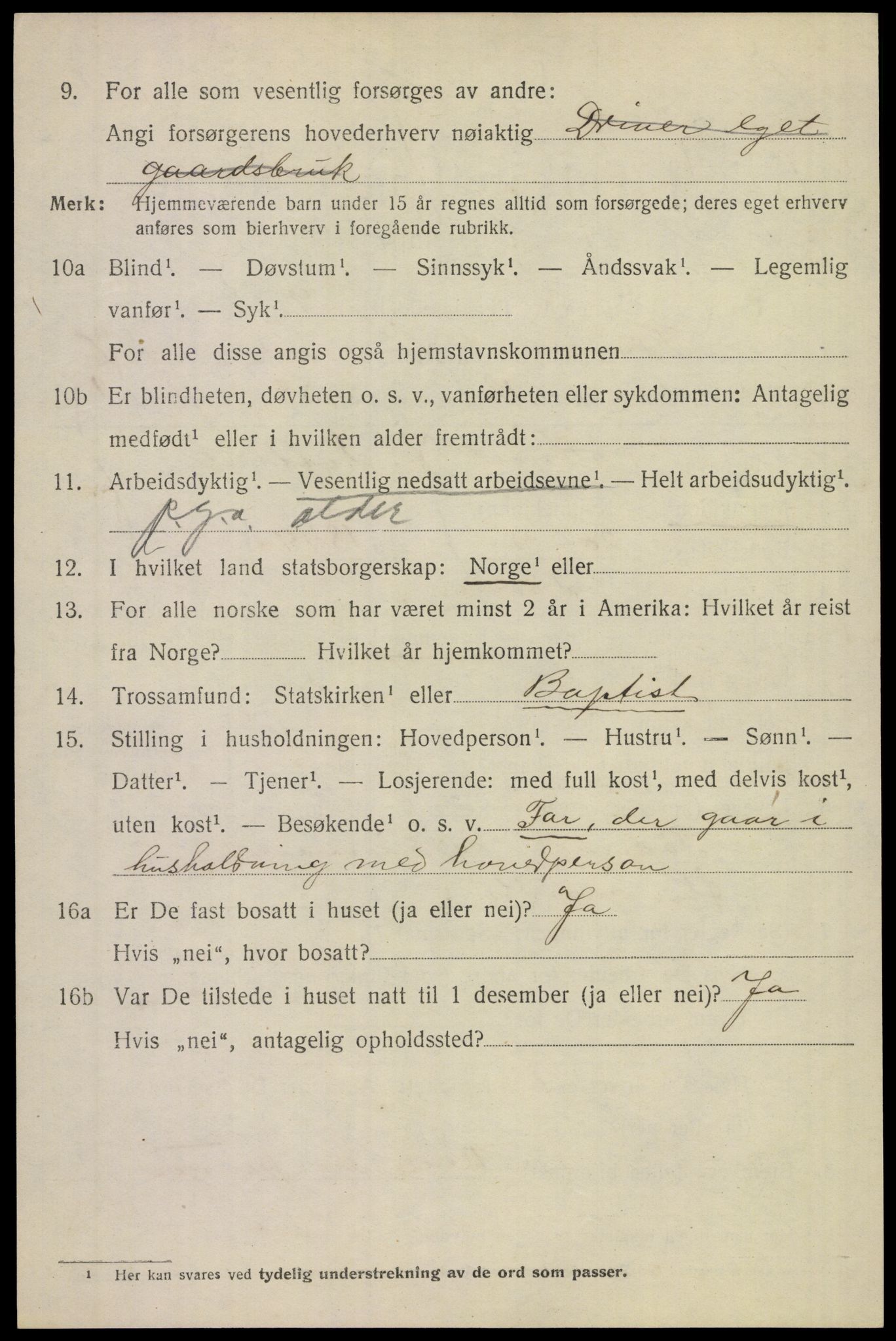 SAKO, 1920 census for Tinn, 1920, p. 4647