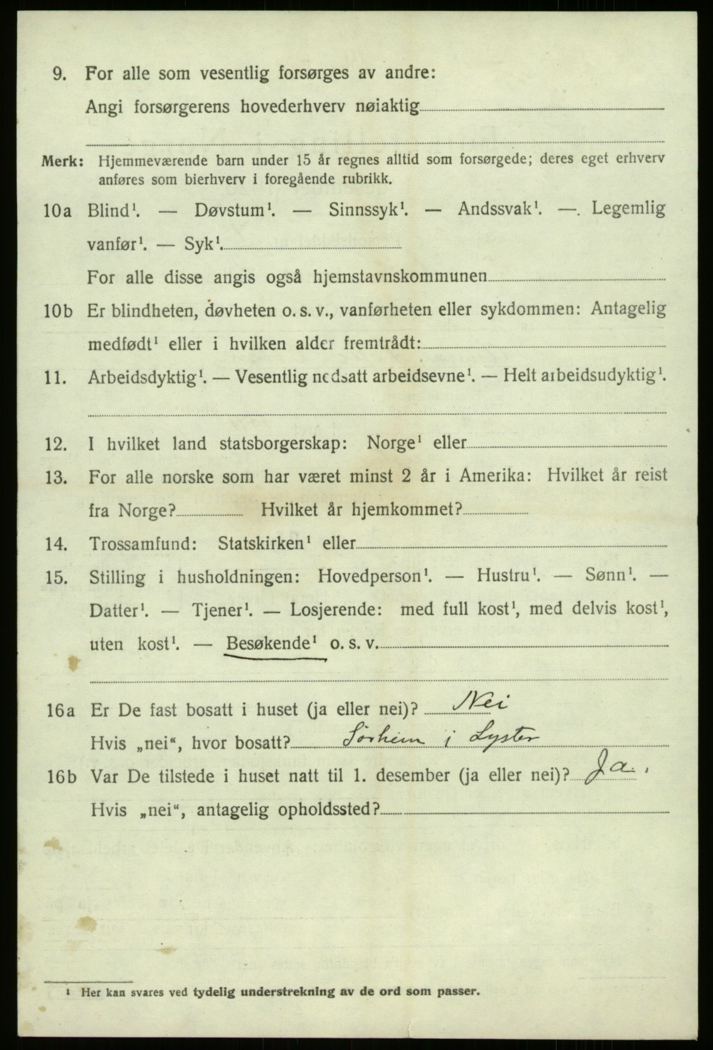 SAB, 1920 census for Luster, 1920, p. 5799