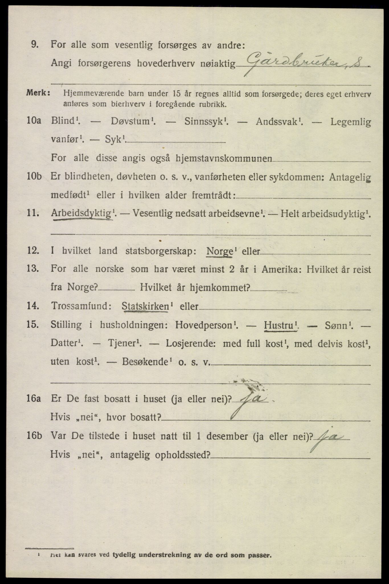 SAK, 1920 census for Sør-Audnedal, 1920, p. 1668