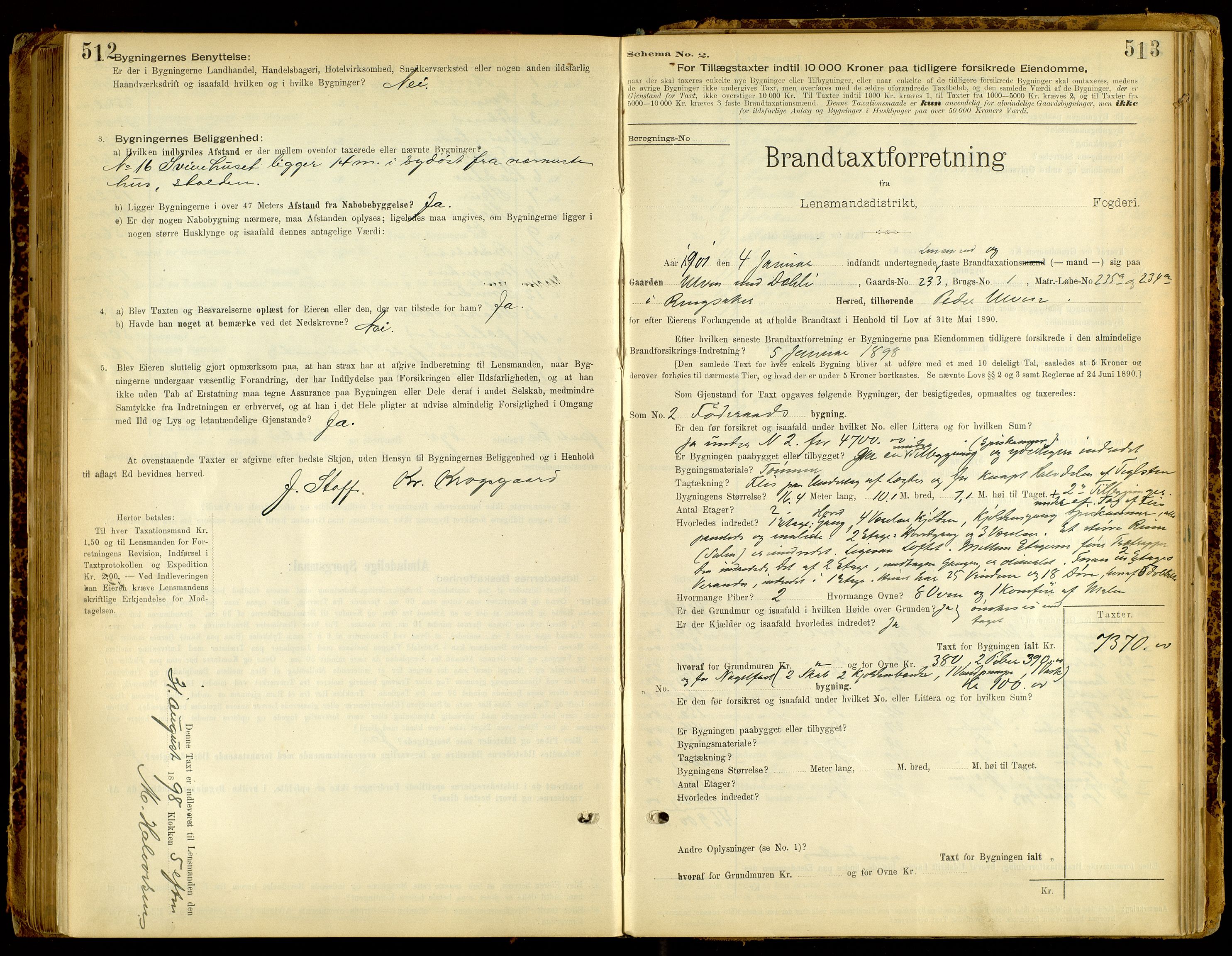 Norges Brannkasse, Ringsaker, SAH/NBRANR-003/F/L0008: Branntakstprotokoll, 1894-1905, p. 512-513