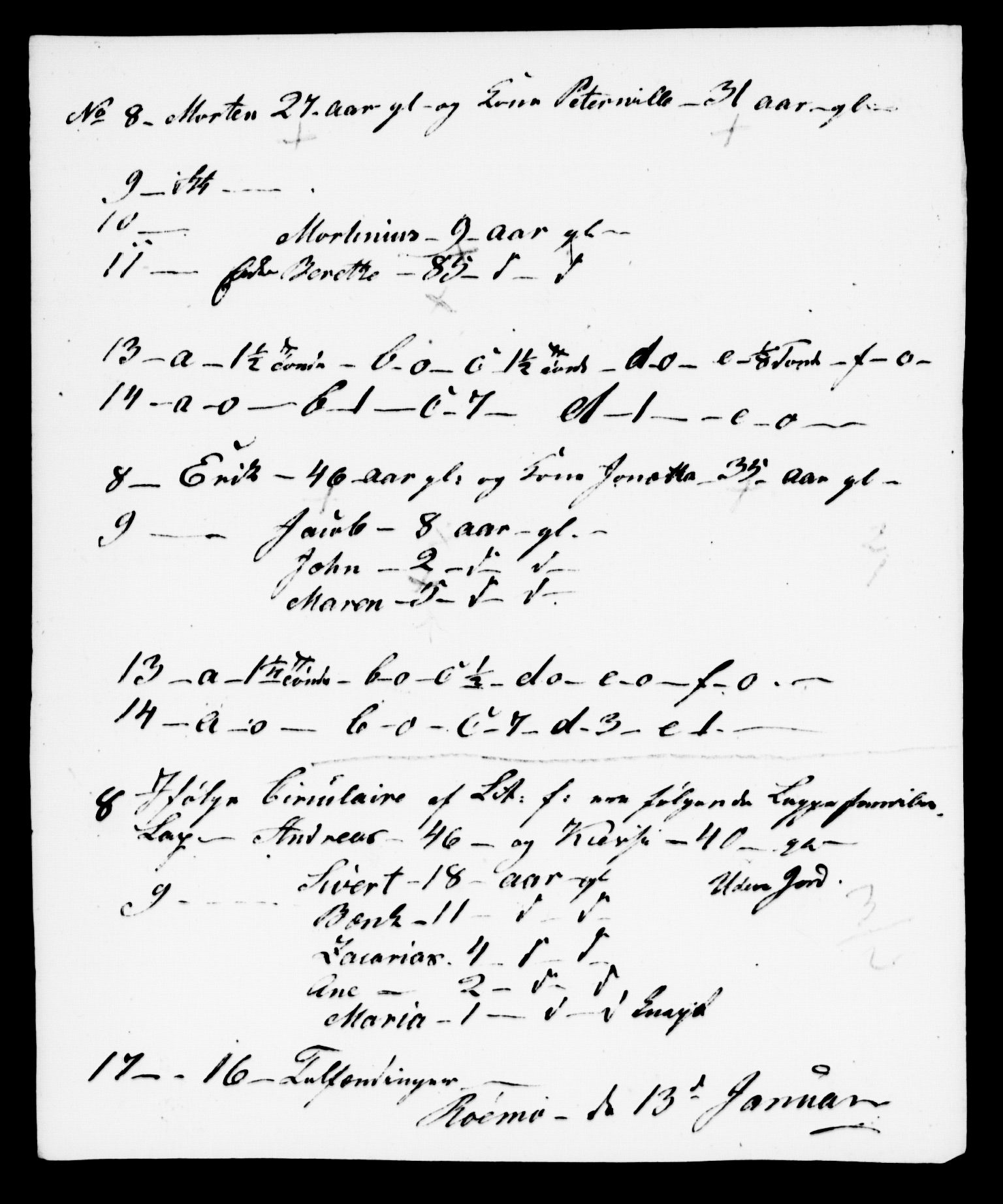 , Census 1845 for Stod, 1845, p. 48