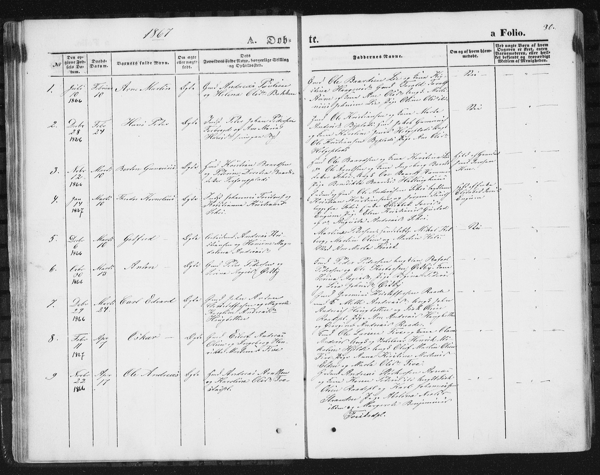 Ministerialprotokoller, klokkerbøker og fødselsregistre - Nord-Trøndelag, SAT/A-1458/746/L0447: Parish register (official) no. 746A06, 1860-1877, p. 30
