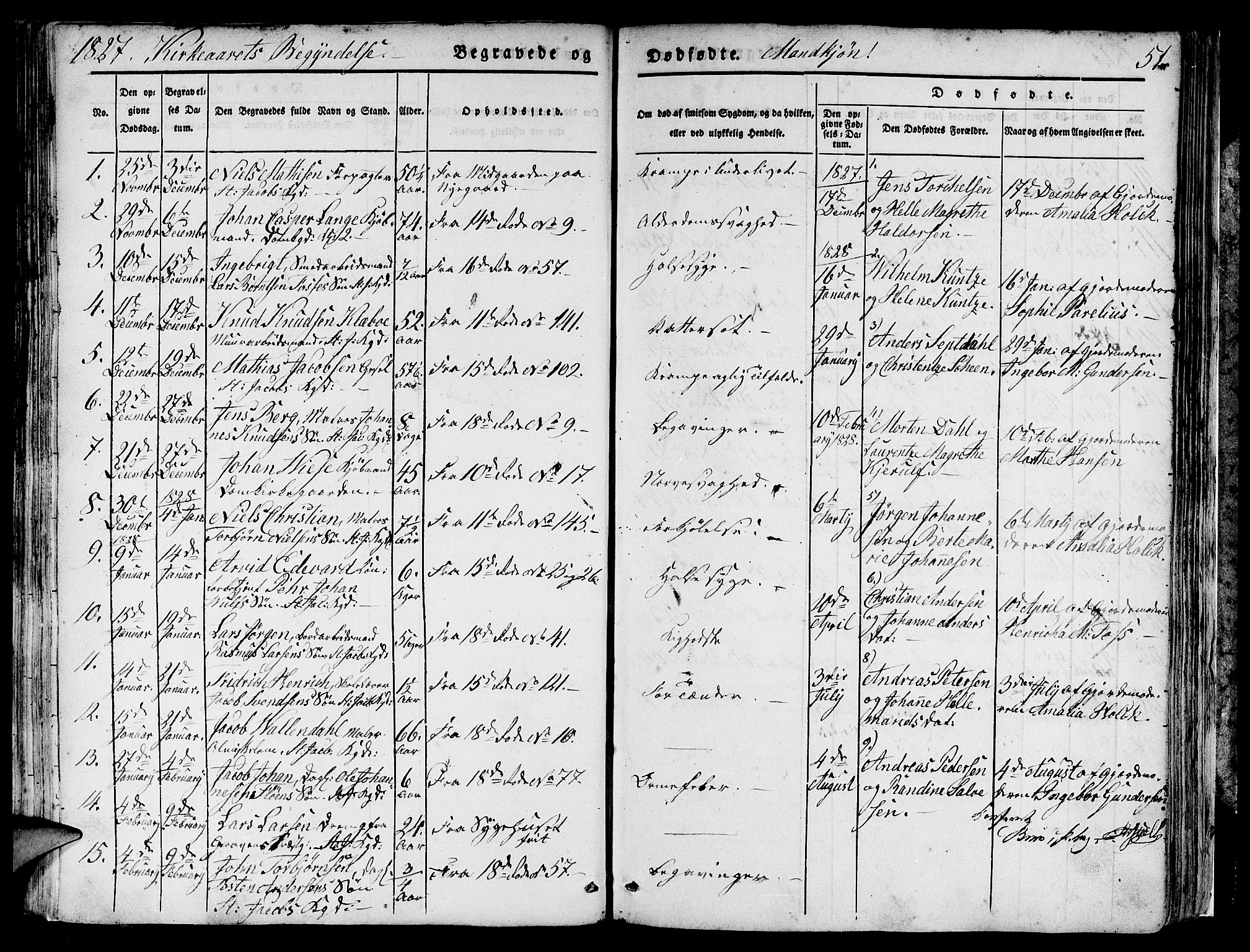 Domkirken sokneprestembete, SAB/A-74801/H/Hab/L0006: Parish register (copy) no. A 6, 1827-1834, p. 51