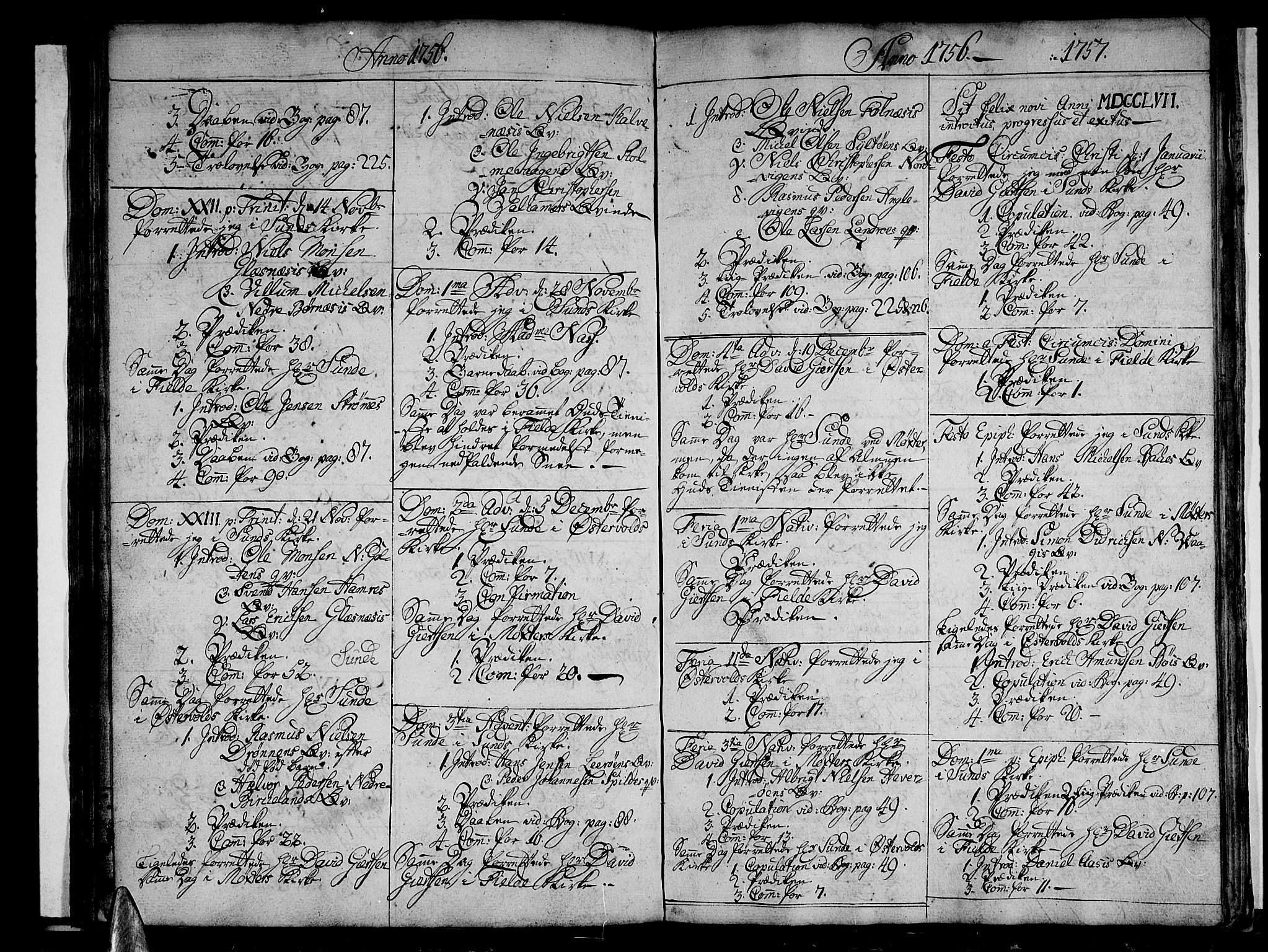 Sund sokneprestembete, AV/SAB-A-99930: Parish register (official) no. A 3, 1740-1769