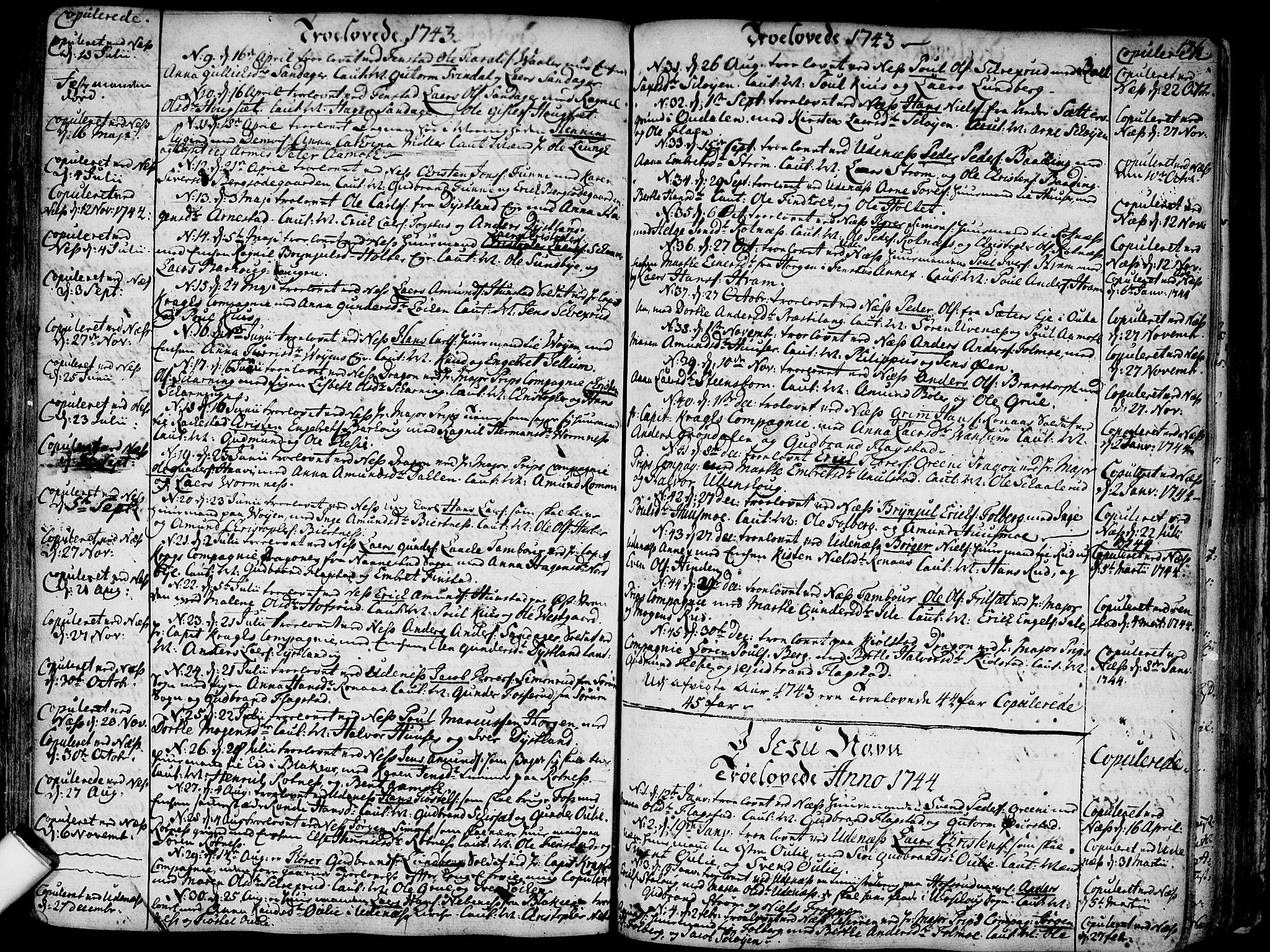 Nes prestekontor Kirkebøker, AV/SAO-A-10410/F/Fa/L0003: Parish register (official) no. I 3, 1734-1781, p. 176