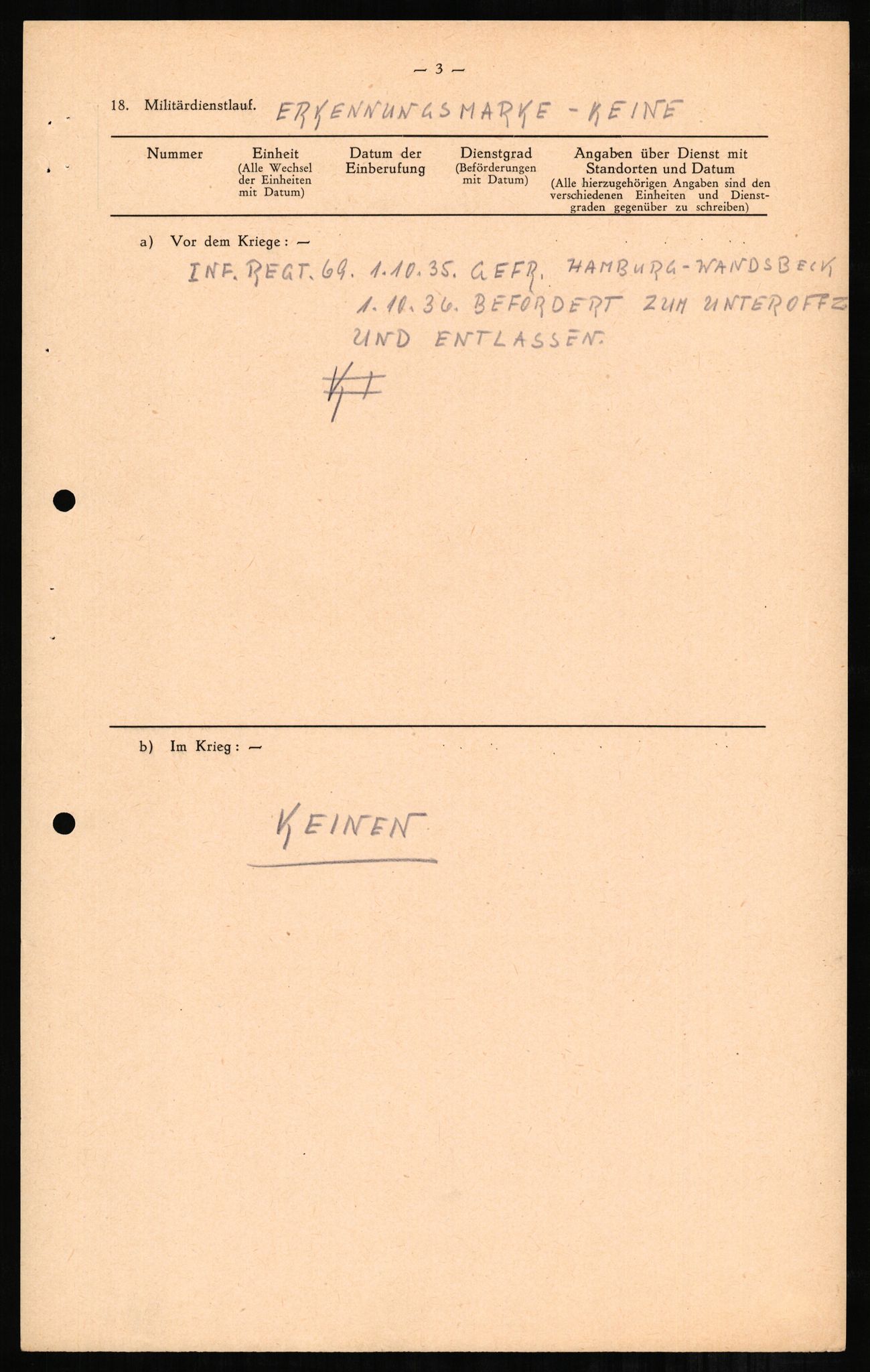 Forsvaret, Forsvarets overkommando II, RA/RAFA-3915/D/Db/L0001: CI Questionaires. Tyske okkupasjonsstyrker i Norge. Tyskere., 1945-1946, p. 56