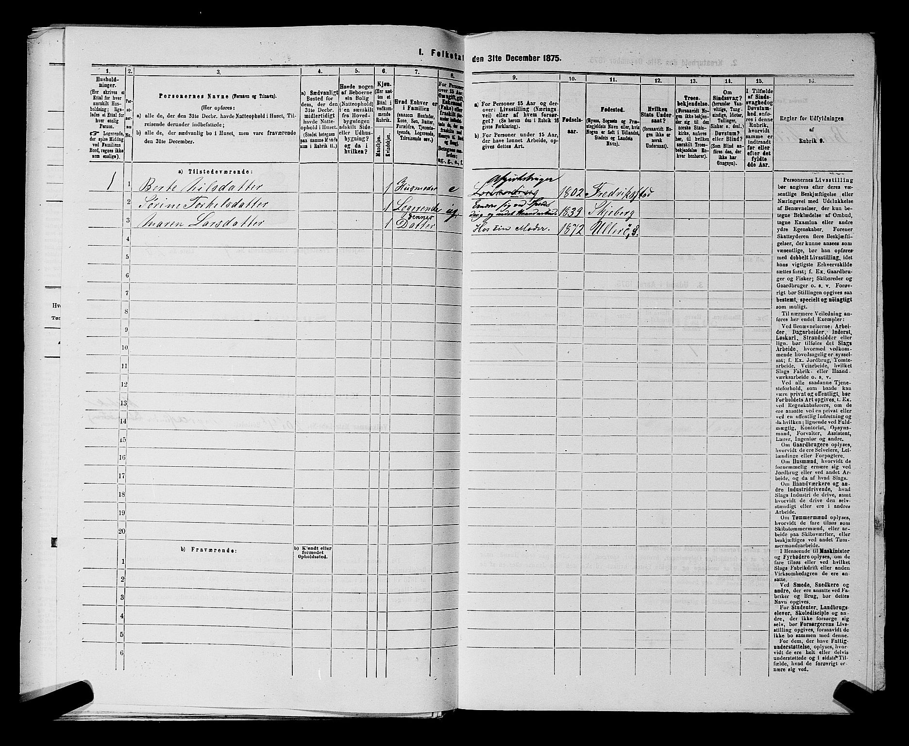 RA, 1875 census for 0115P Skjeberg, 1875, p. 1320