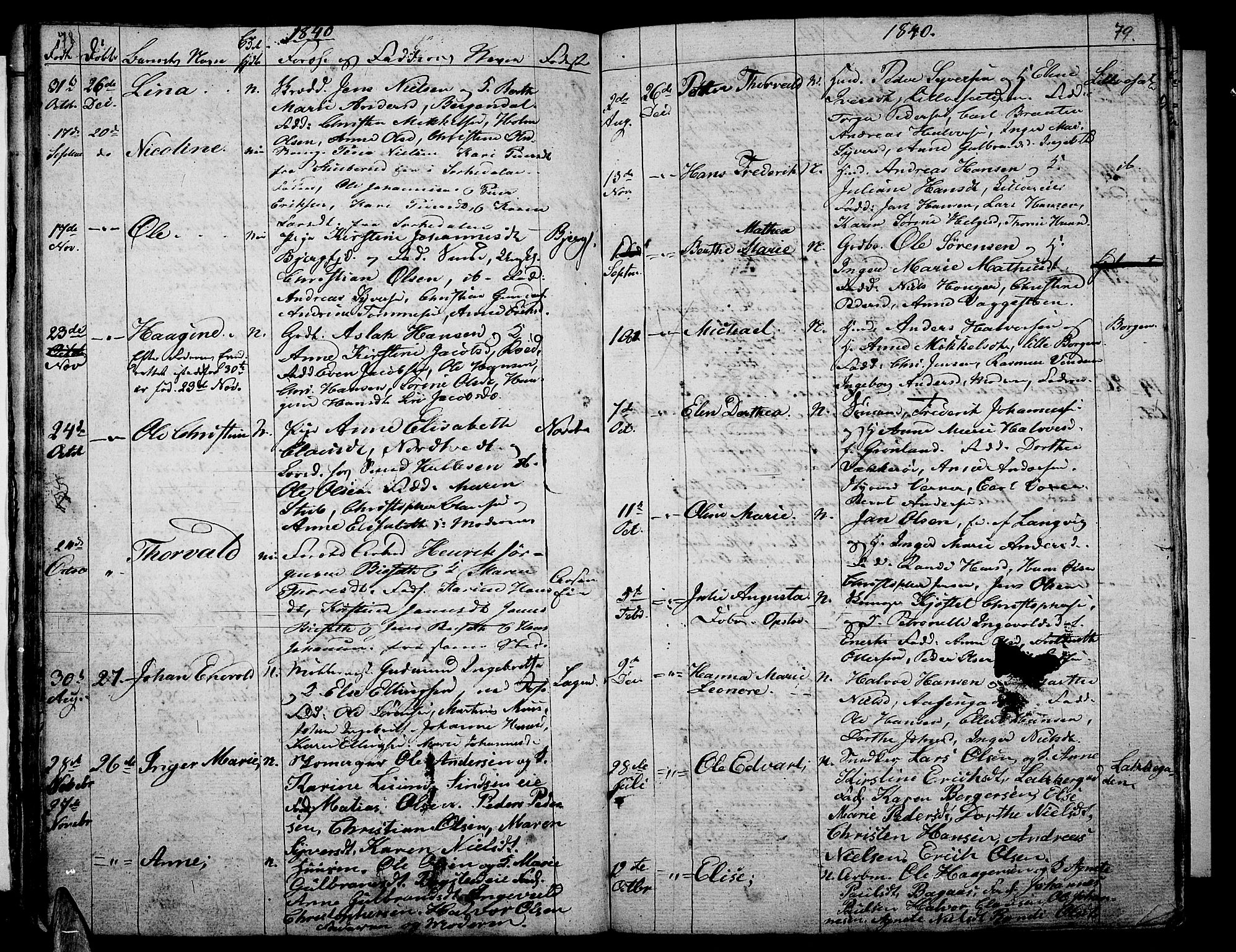 Aker prestekontor kirkebøker, AV/SAO-A-10861/G/L0007: Parish register (copy) no. 7, 1838-1846, p. 78-79