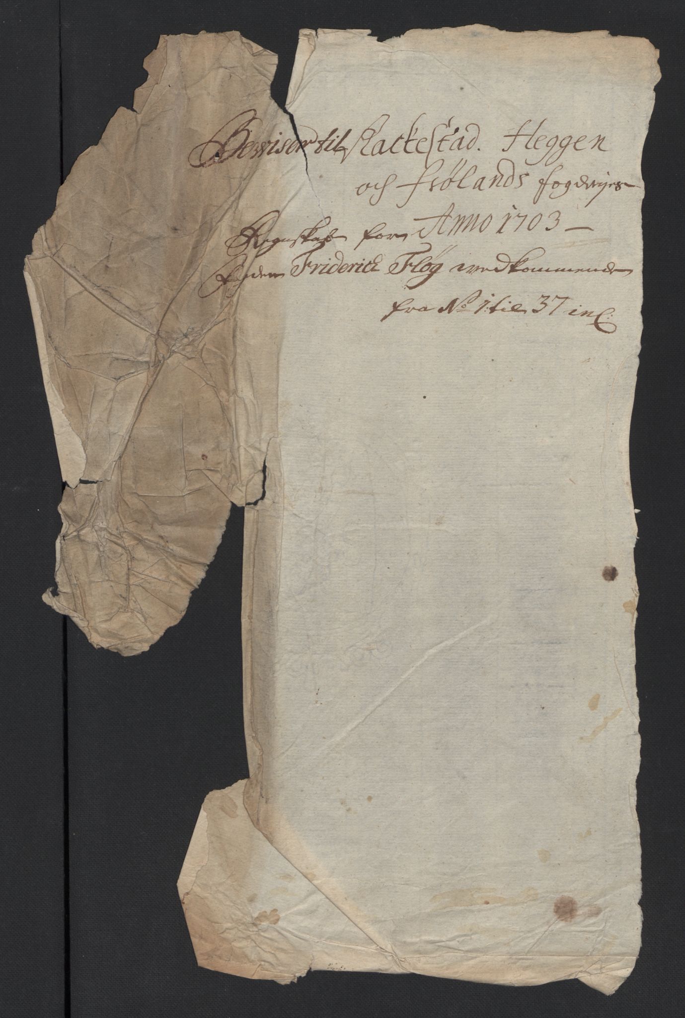 Rentekammeret inntil 1814, Reviderte regnskaper, Fogderegnskap, AV/RA-EA-4092/R07/L0295: Fogderegnskap Rakkestad, Heggen og Frøland, 1703, p. 22