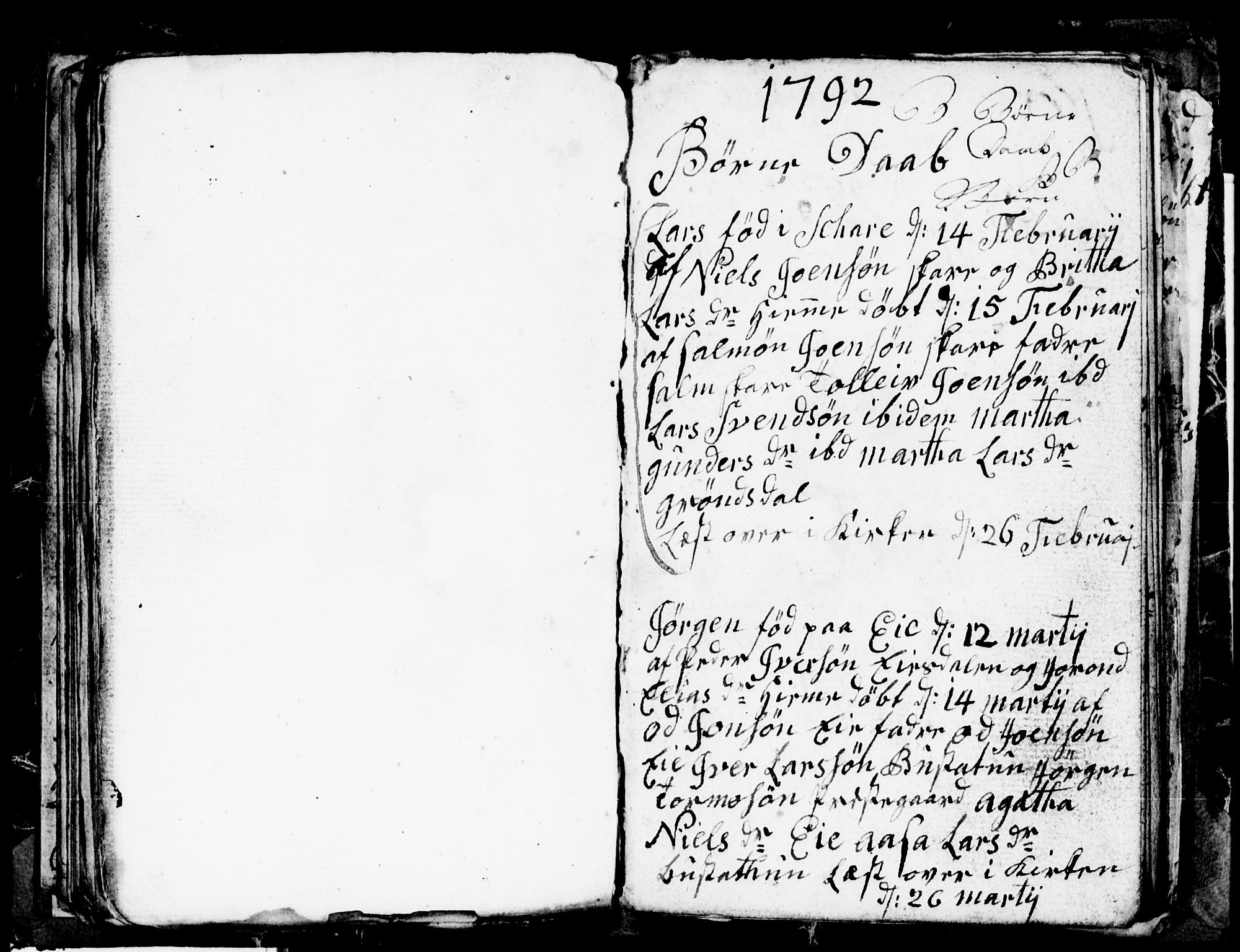 Odda Sokneprestembete, AV/SAB-A-77201/H/Hab: Parish register (copy) no. A 3, 1792-1797, p. 68