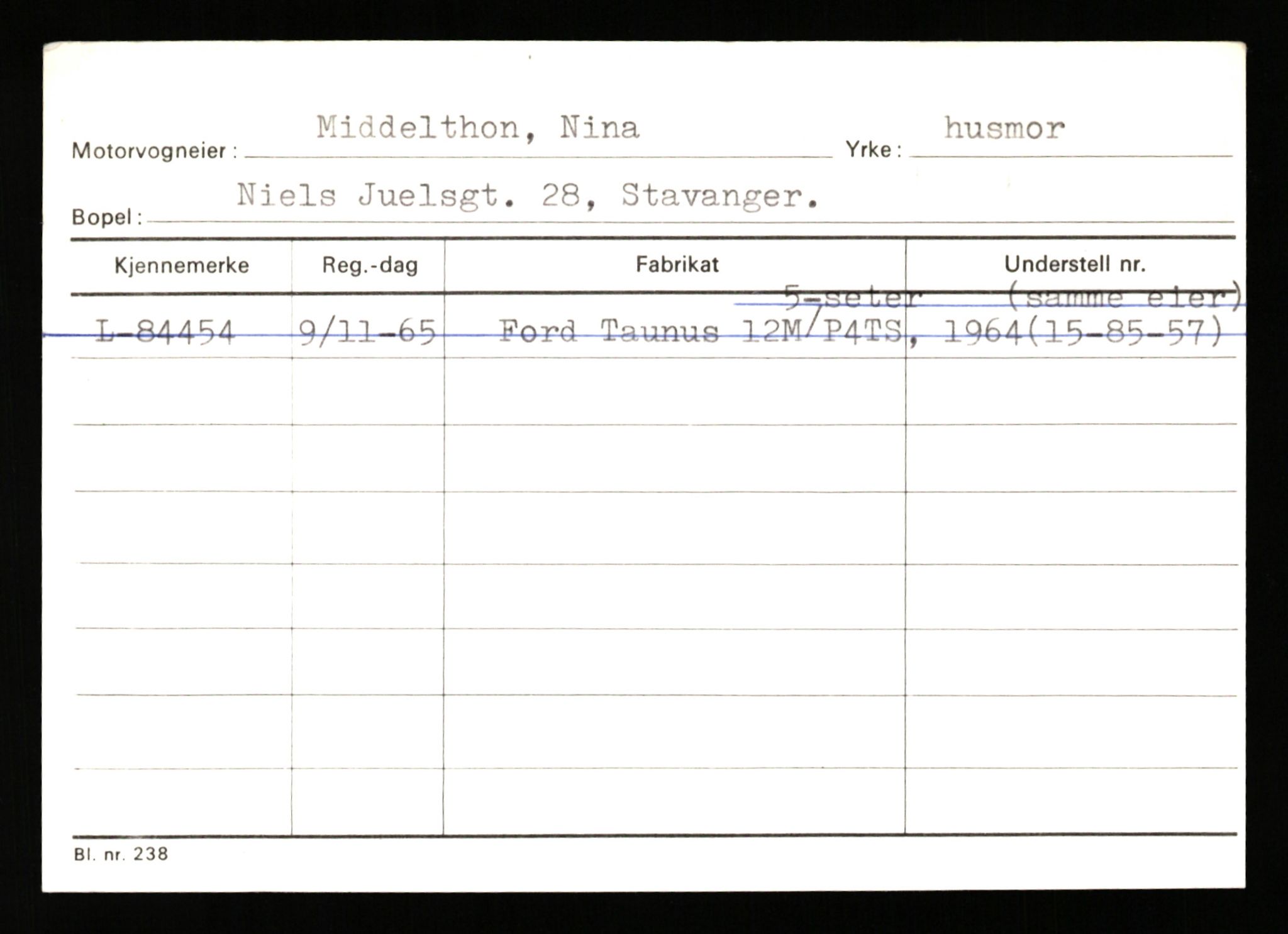 Stavanger trafikkstasjon, SAST/A-101942/0/H/L0025: Meling - Mygland, 1930-1971, p. 577