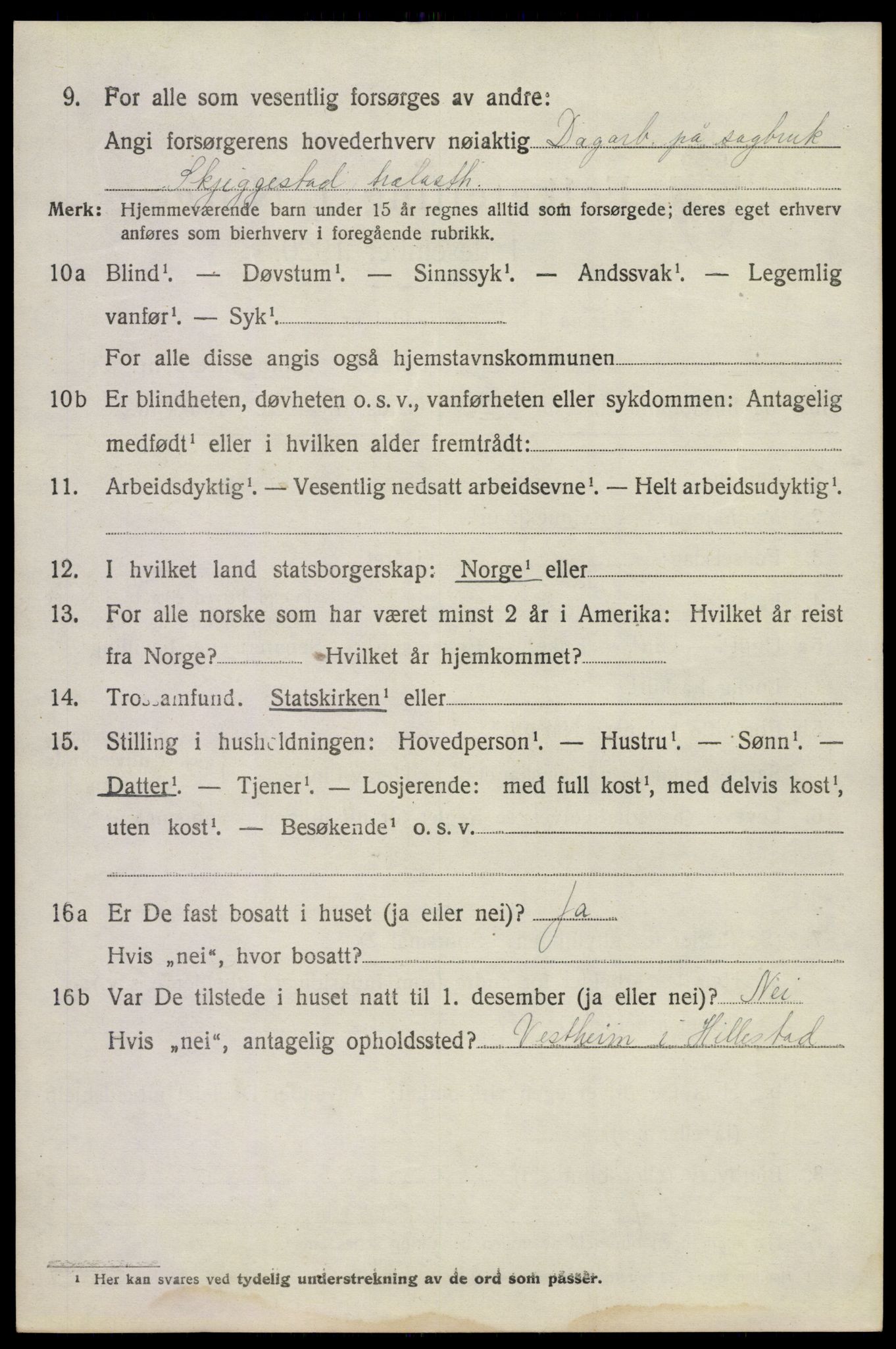 SAKO, 1920 census for Våle, 1920, p. 5491