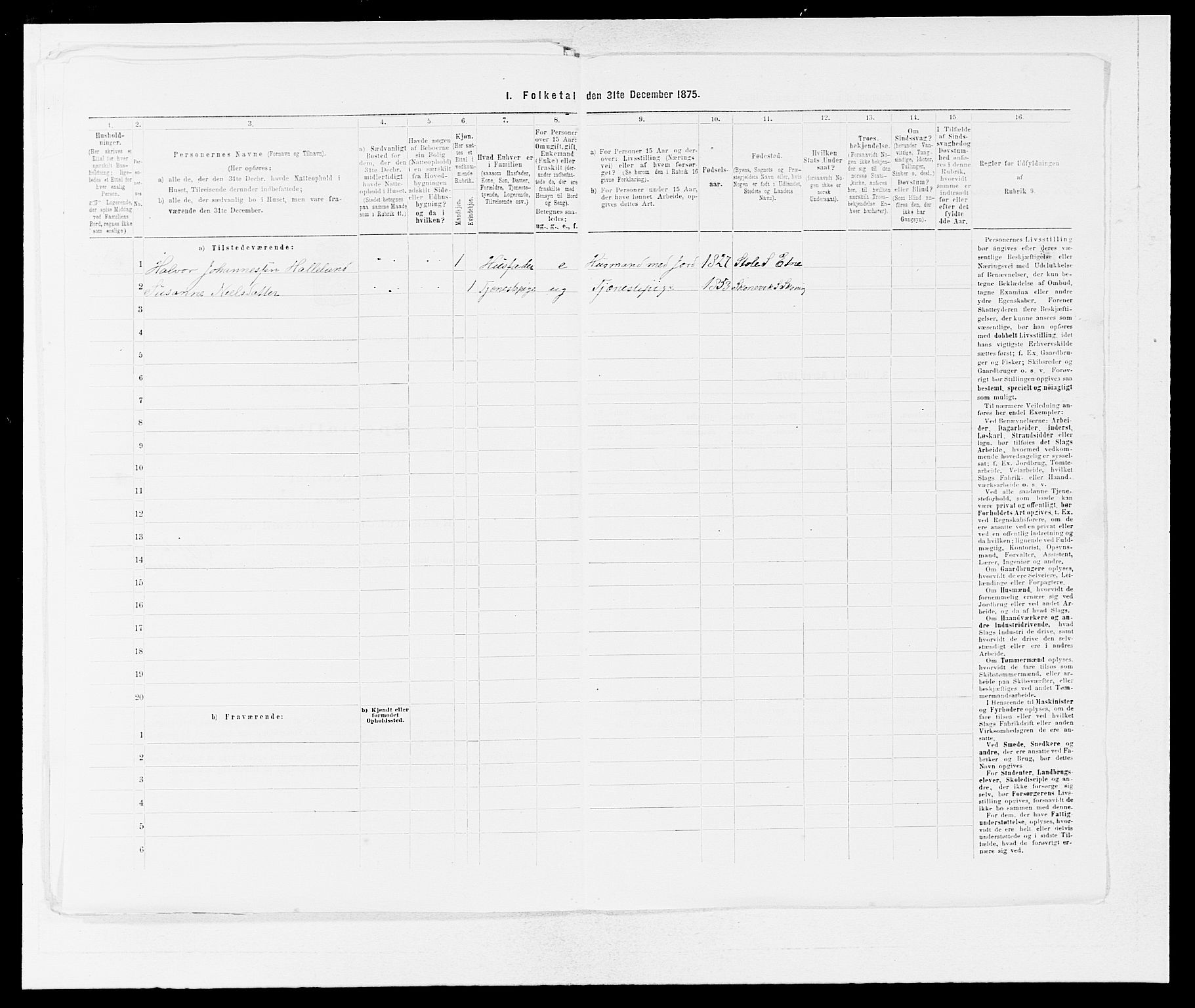 SAB, 1875 census for 1211P Etne, 1875, p. 758