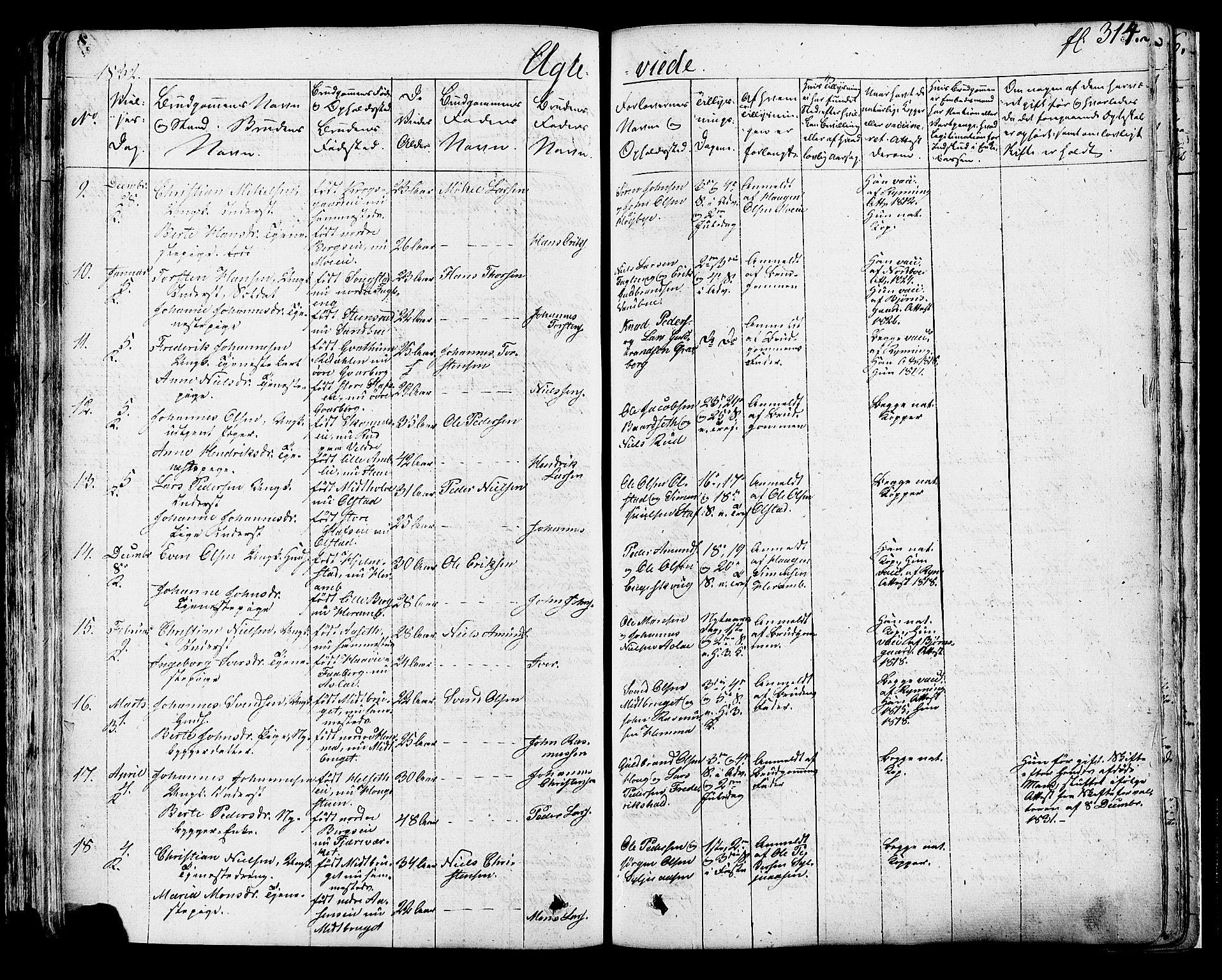 Ringsaker prestekontor, AV/SAH-PREST-014/K/Ka/L0007: Parish register (official) no. 7A, 1826-1837, p. 314