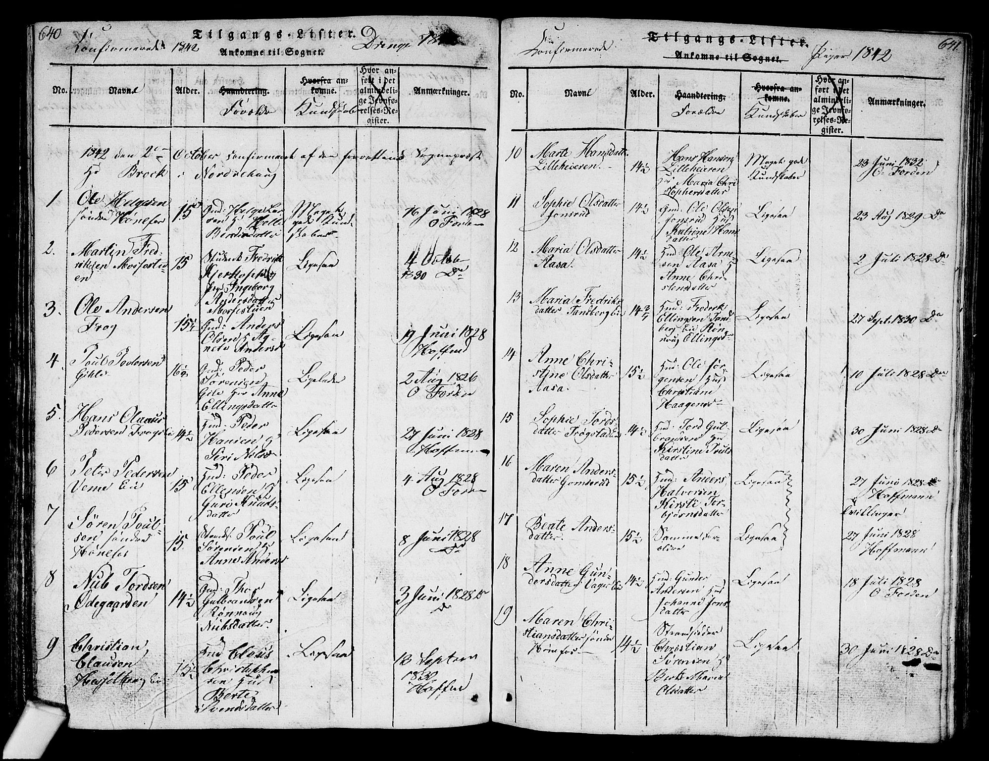 Norderhov kirkebøker, AV/SAKO-A-237/G/Ga/L0003: Parish register (copy) no. I 3 /1, 1814-1876, p. 640-641