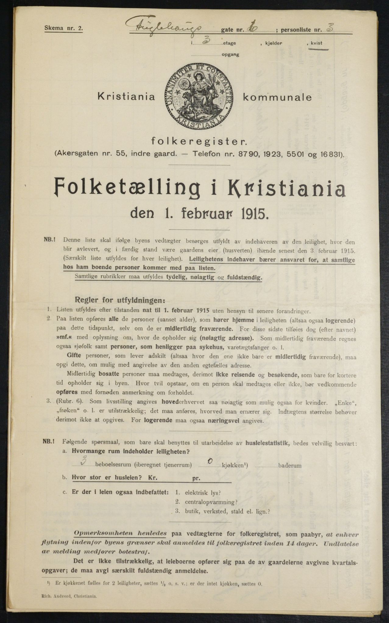 OBA, Municipal Census 1916 for Kristiania, 1916, p. 28945