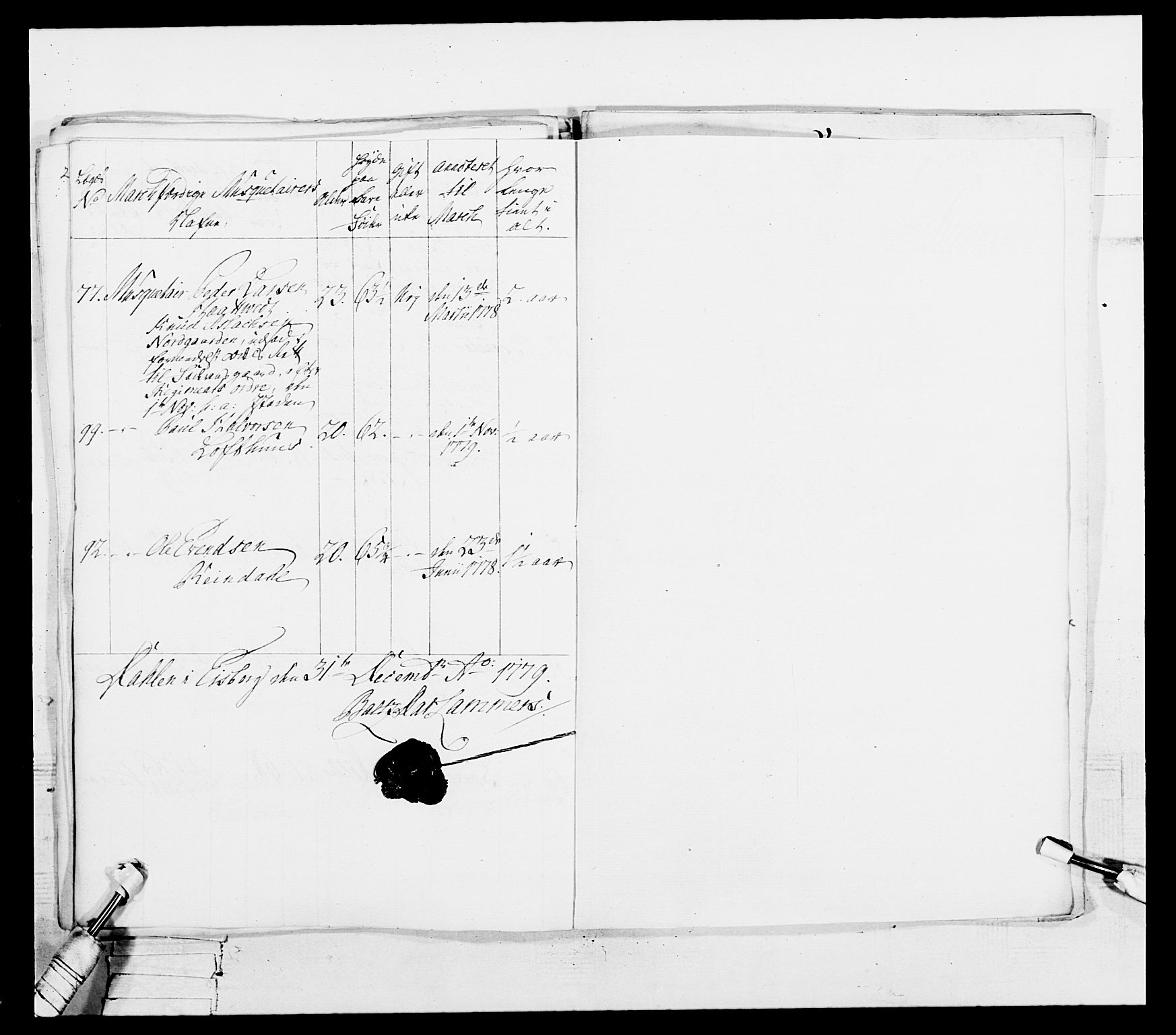 Generalitets- og kommissariatskollegiet, Det kongelige norske kommissariatskollegium, AV/RA-EA-5420/E/Eh/L0102: 1. Vesterlenske nasjonale infanteriregiment, 1778-1780, p. 130