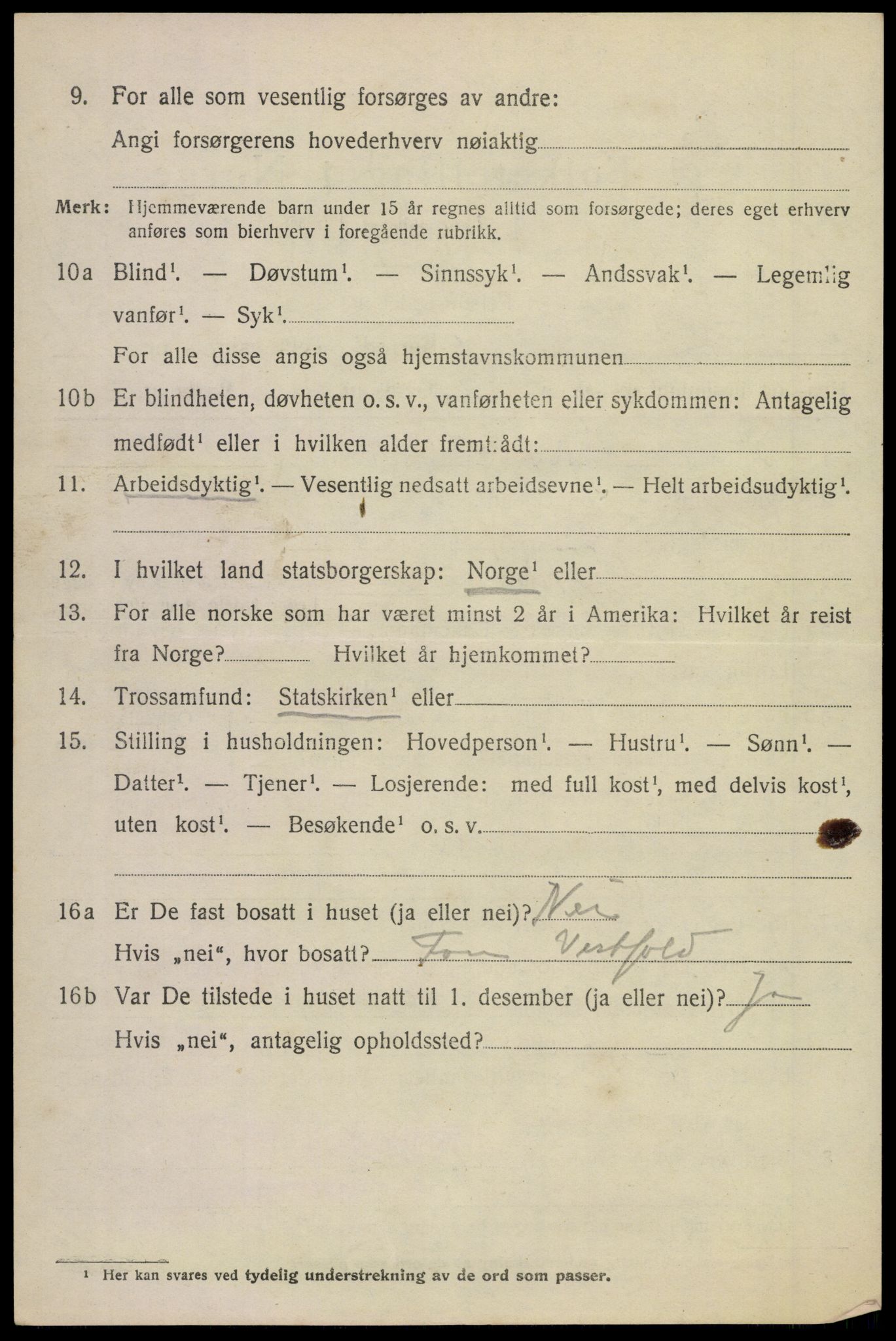 SAKO, 1920 census for Hof, 1920, p. 4864