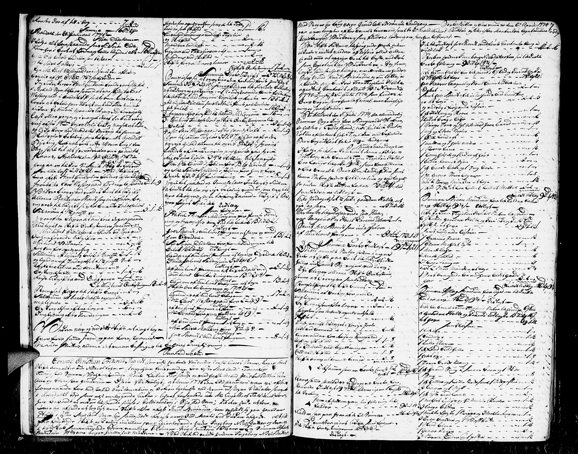 Nedenes sorenskriveri før 1824, AV/SAK-1221-0007/H/Hc/L0037: Skifteprotokoll med register nr 24, 1775-1779, p. 6b-7a