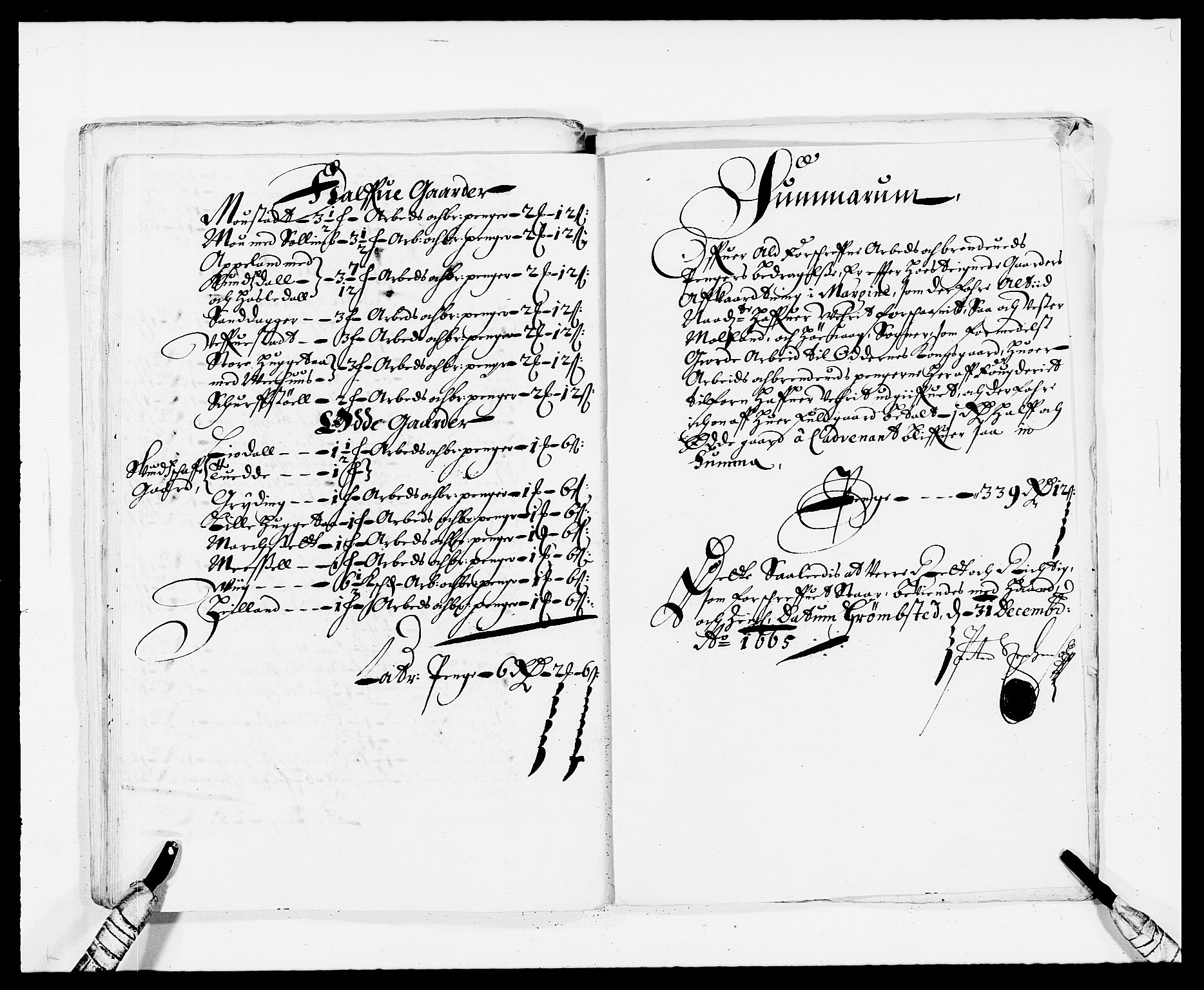 Rentekammeret inntil 1814, Reviderte regnskaper, Fogderegnskap, RA/EA-4092/R39/L2296: Fogderegnskap Nedenes, 1664-1666, p. 374