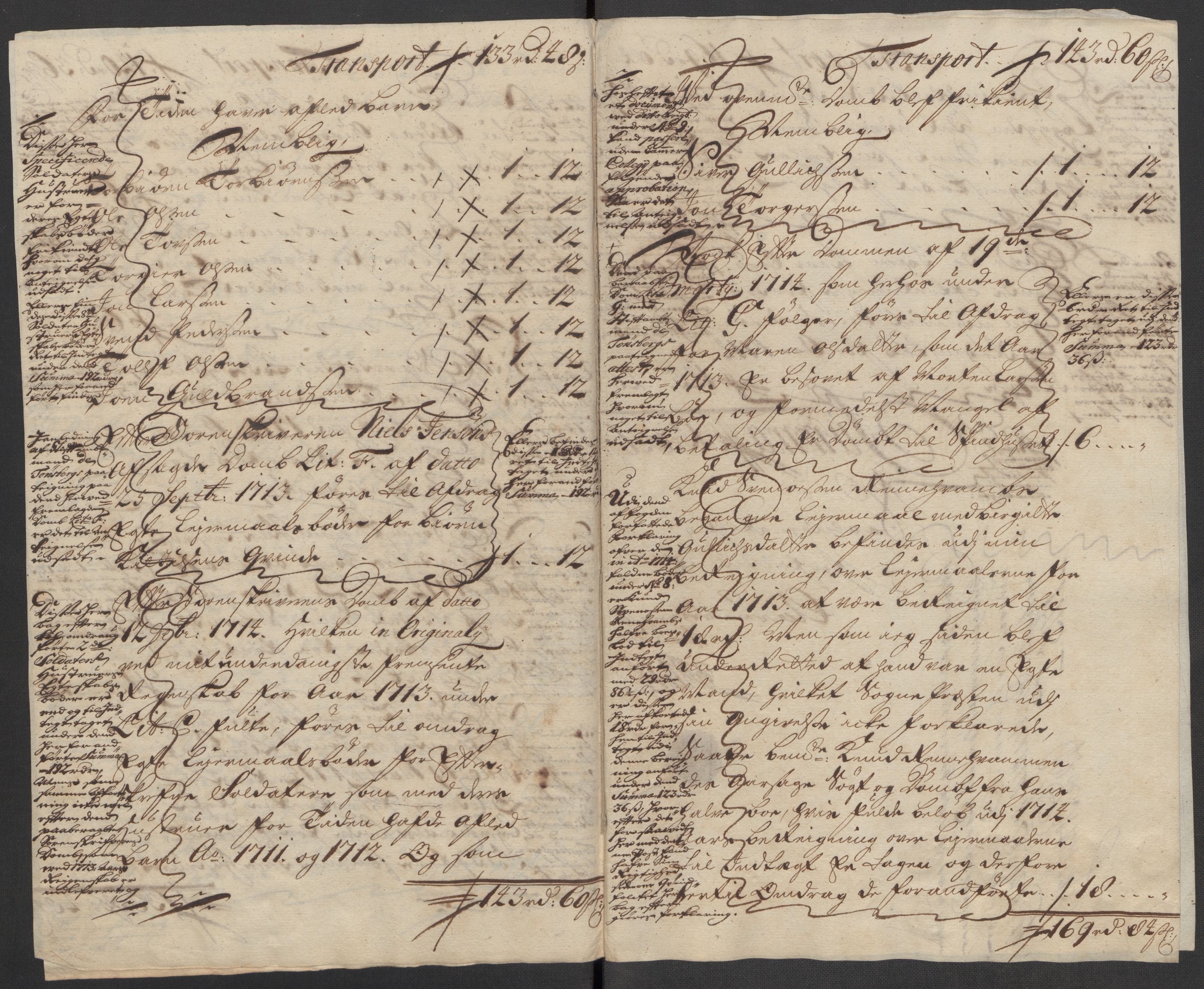 Rentekammeret inntil 1814, Reviderte regnskaper, Fogderegnskap, AV/RA-EA-4092/R24/L1589: Fogderegnskap Numedal og Sandsvær, 1714, p. 268