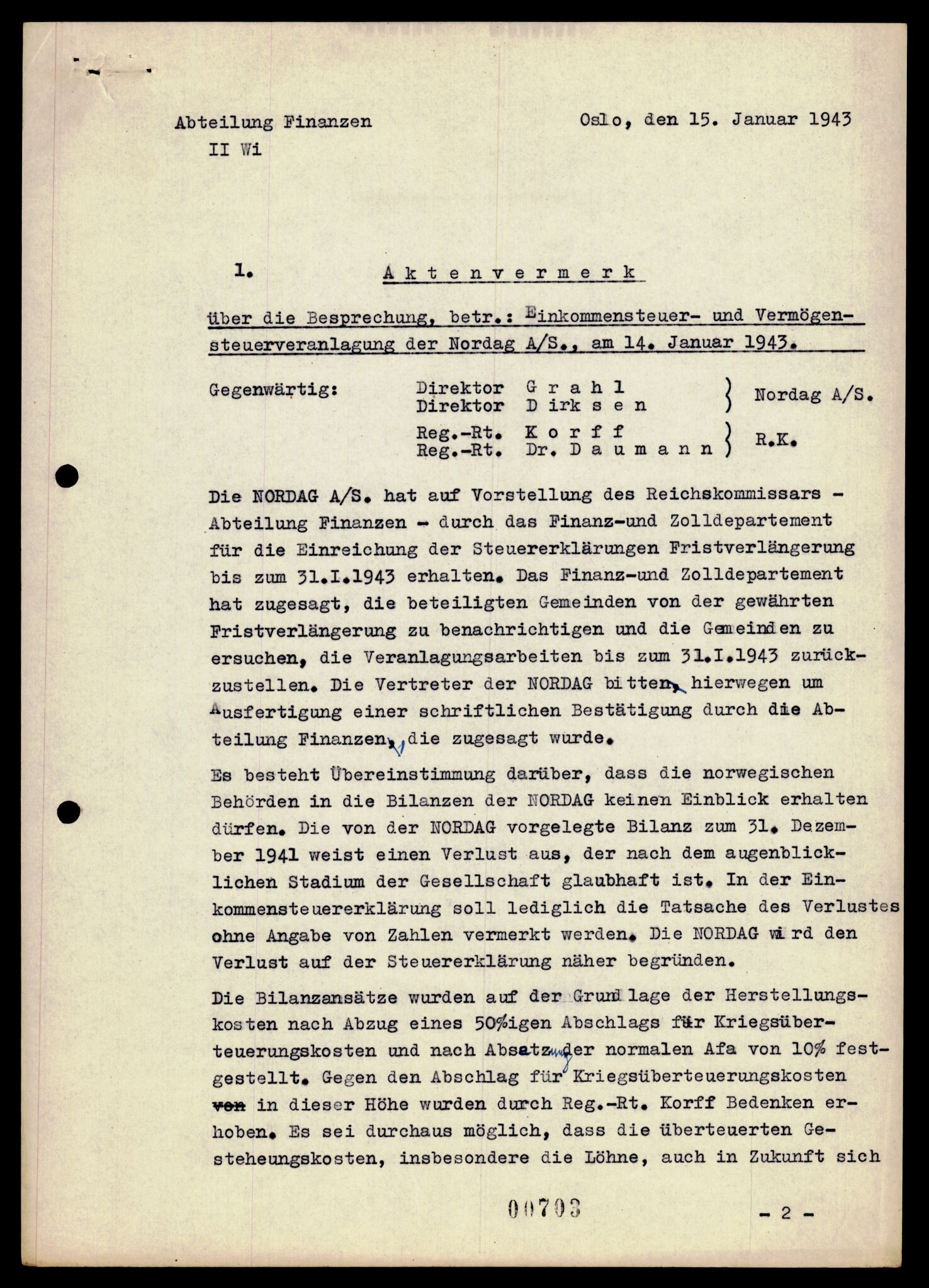 Forsvarets Overkommando. 2 kontor. Arkiv 11.4. Spredte tyske arkivsaker, AV/RA-RAFA-7031/D/Dar/Darb/L0003: Reichskommissariat - Hauptabteilung Vervaltung, 1940-1945, p. 352