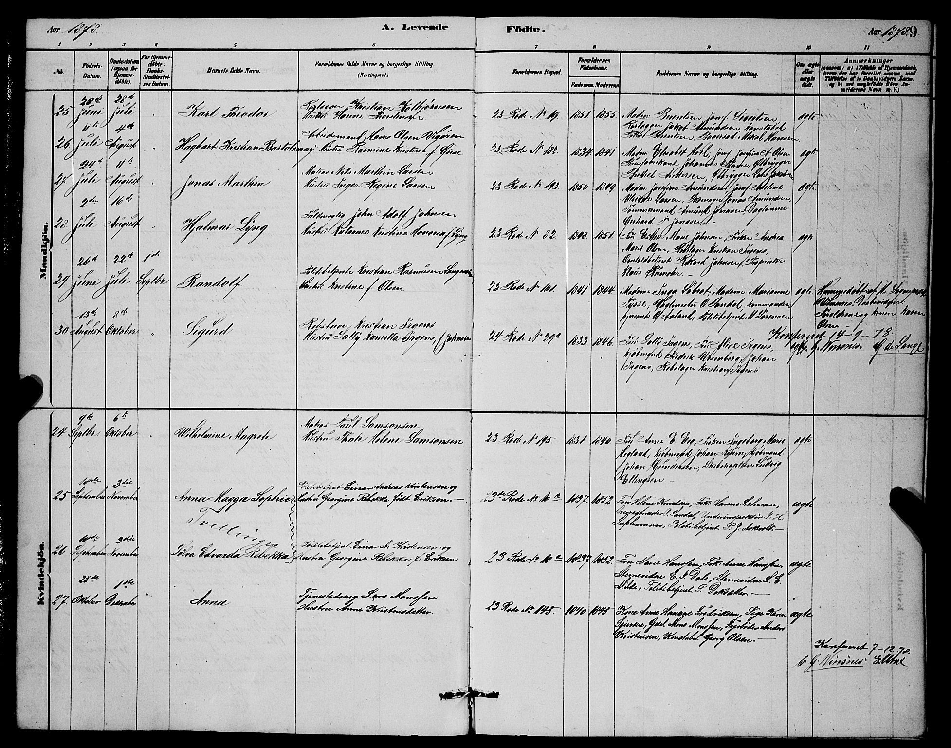 Mariakirken Sokneprestembete, AV/SAB-A-76901/H/Hab/L0004: Parish register (copy) no. A 4, 1878-1892, p. 9