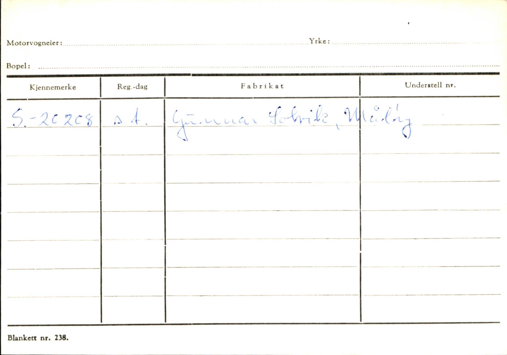 Statens vegvesen, Sogn og Fjordane vegkontor, AV/SAB-A-5301/4/F/L0146: Registerkort Årdal R-Å samt diverse kort, 1945-1975, p. 299