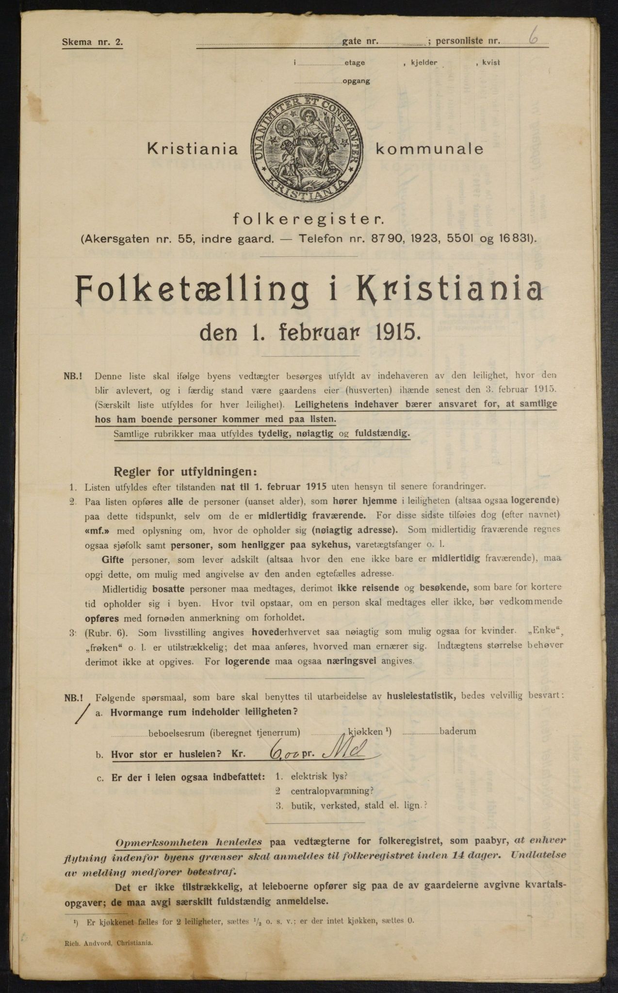 OBA, Municipal Census 1915 for Kristiania, 1915, p. 21552