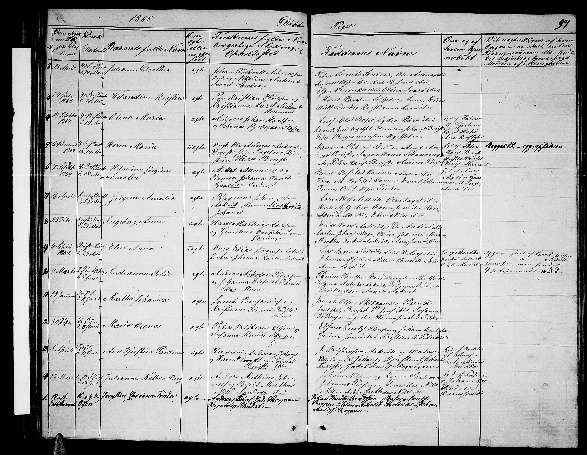 Ministerialprotokoller, klokkerbøker og fødselsregistre - Nordland, AV/SAT-A-1459/834/L0512: Parish register (copy) no. 834C03, 1862-1877, p. 97