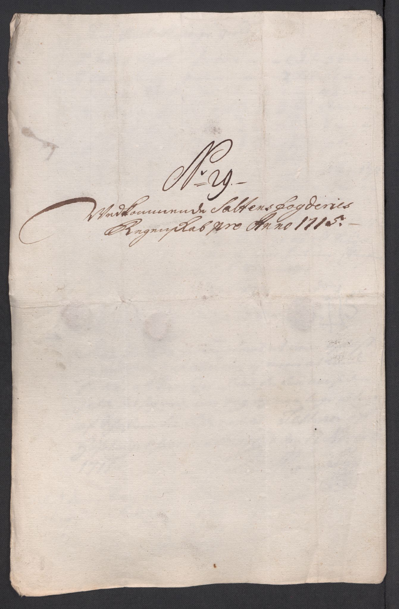 Rentekammeret inntil 1814, Reviderte regnskaper, Fogderegnskap, AV/RA-EA-4092/R66/L4585: Fogderegnskap Salten, 1715, p. 289